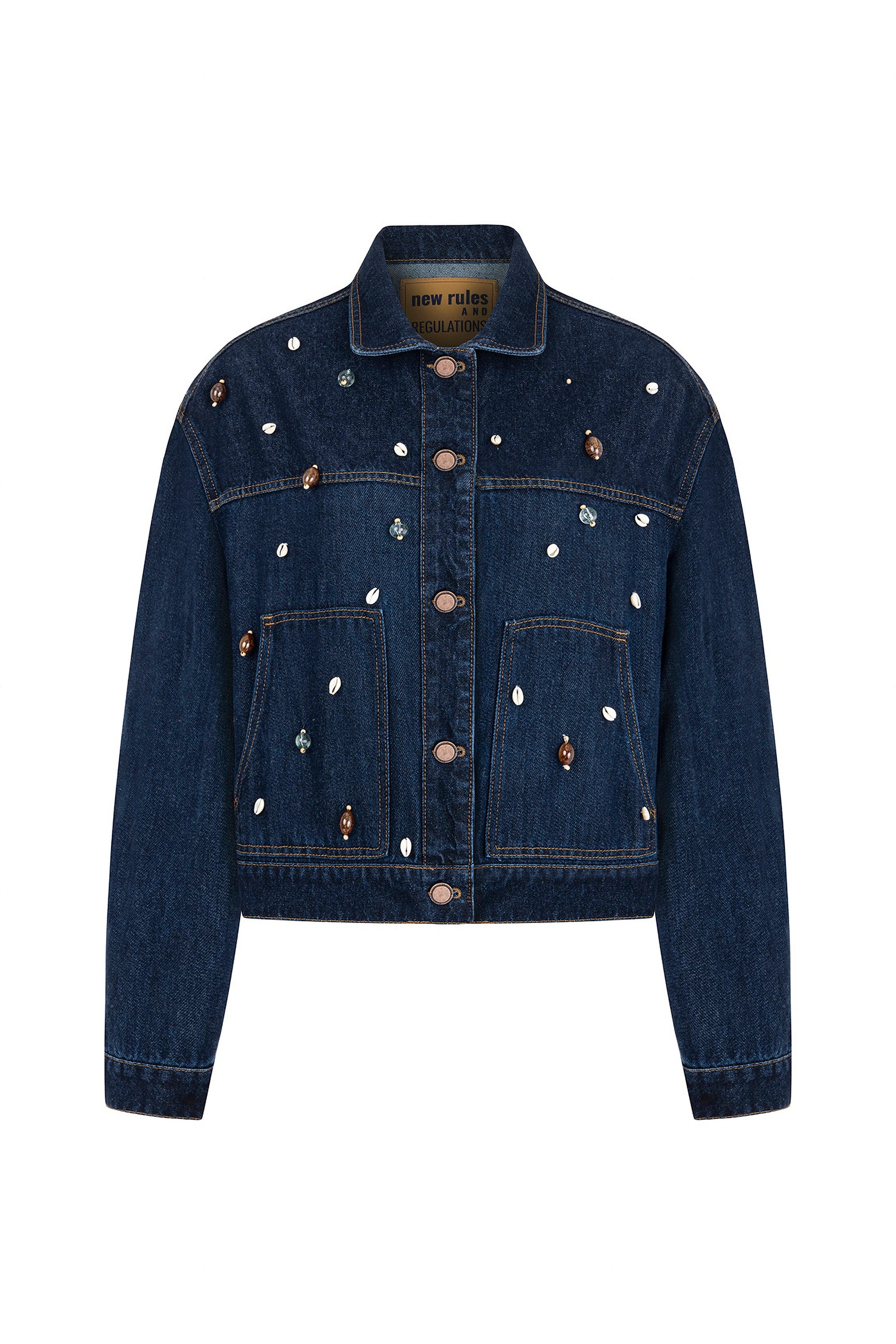 Shell Design Jean Jacket (Final Sale)