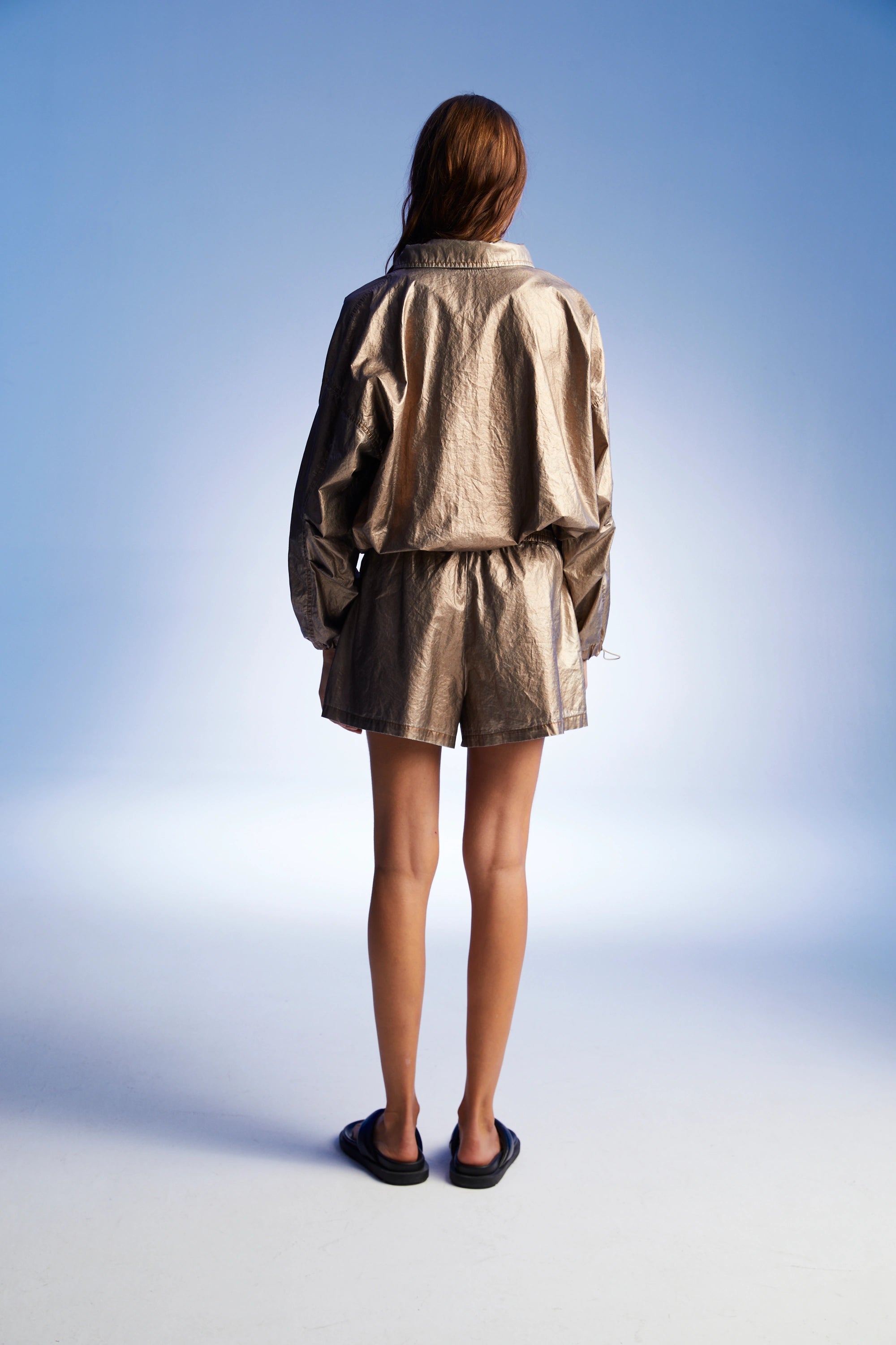 Bronze Metallic Mini Short