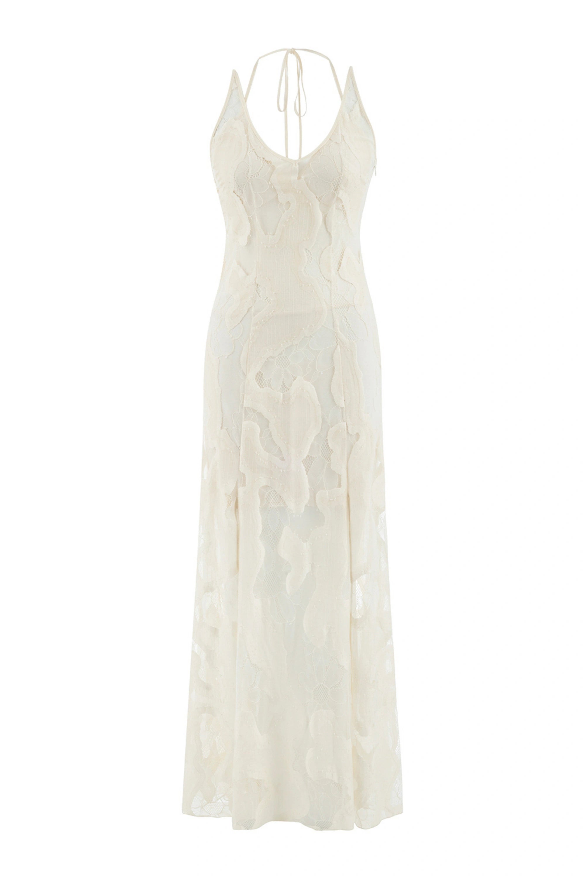 Scallop Embroidered Long Dress