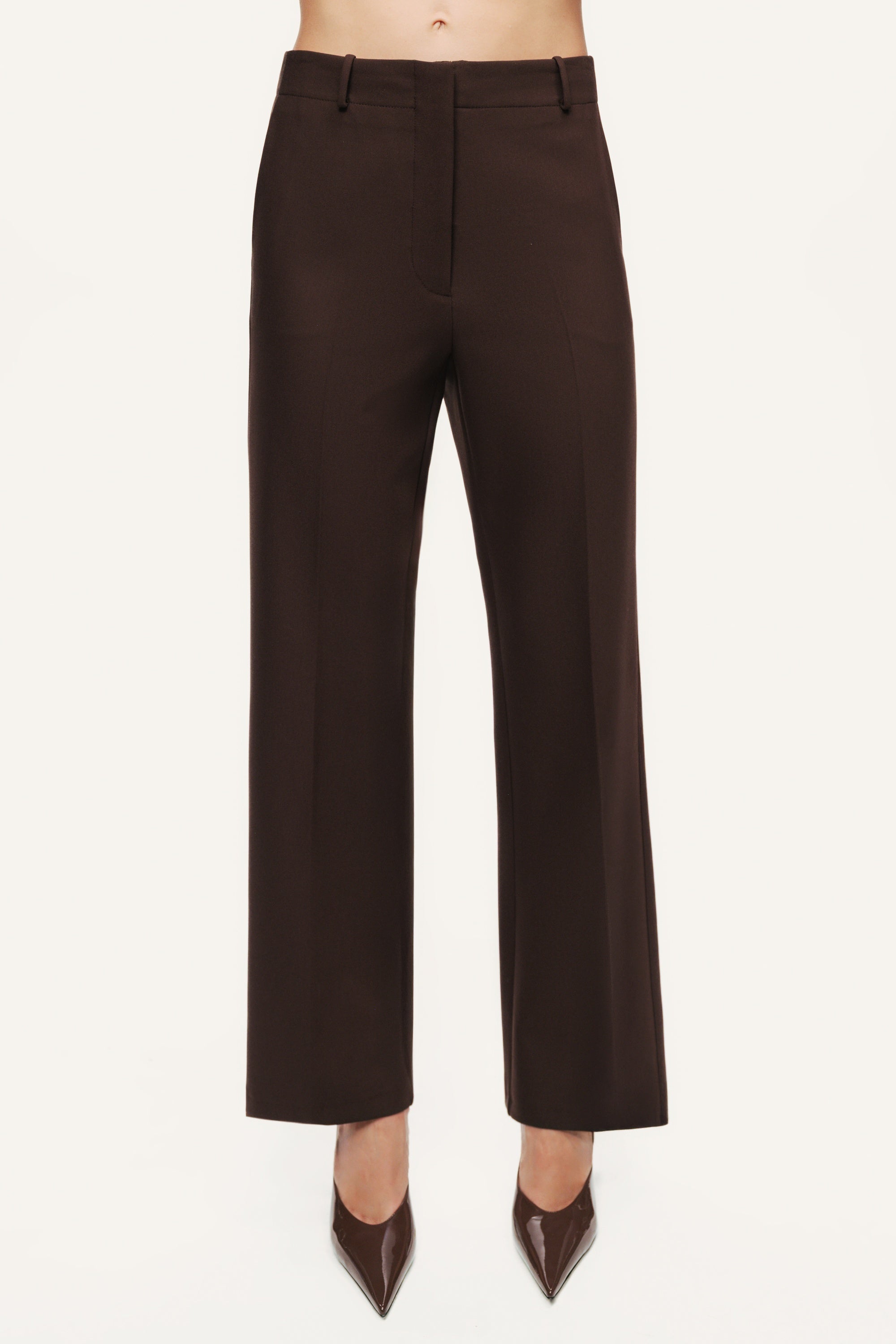 Classic Mid-Rise Tailored Pants