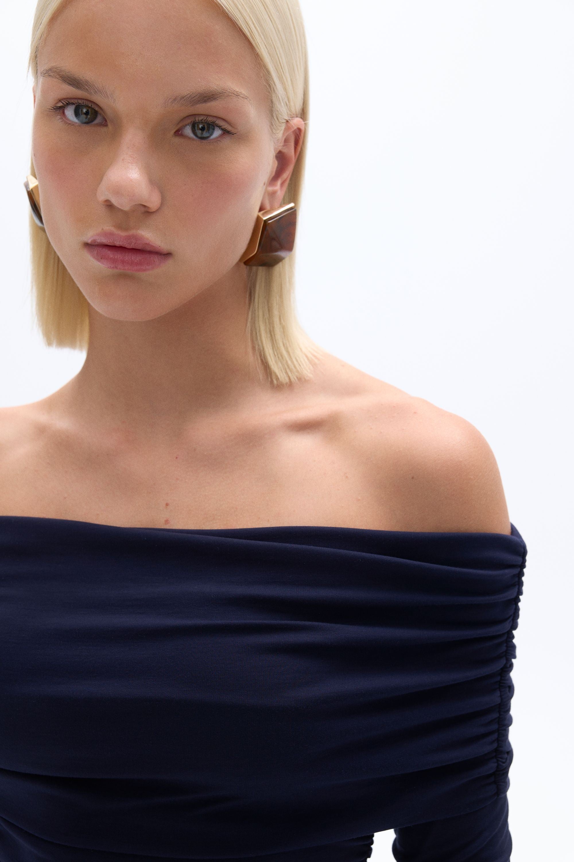 Off Shoulder Blouse with Ruffle Detail (Final Sale)