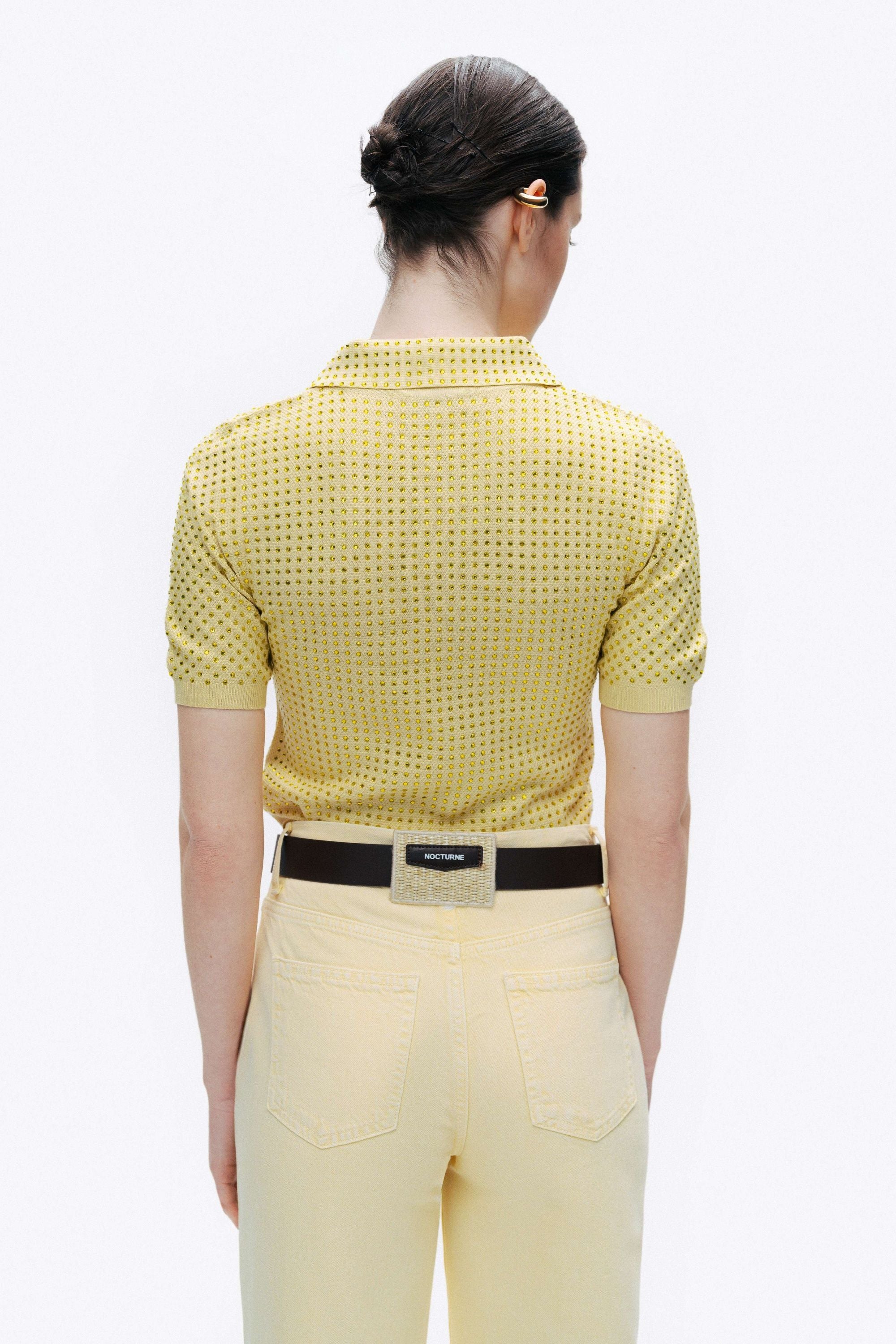 Yellow Wide Leg Jeans