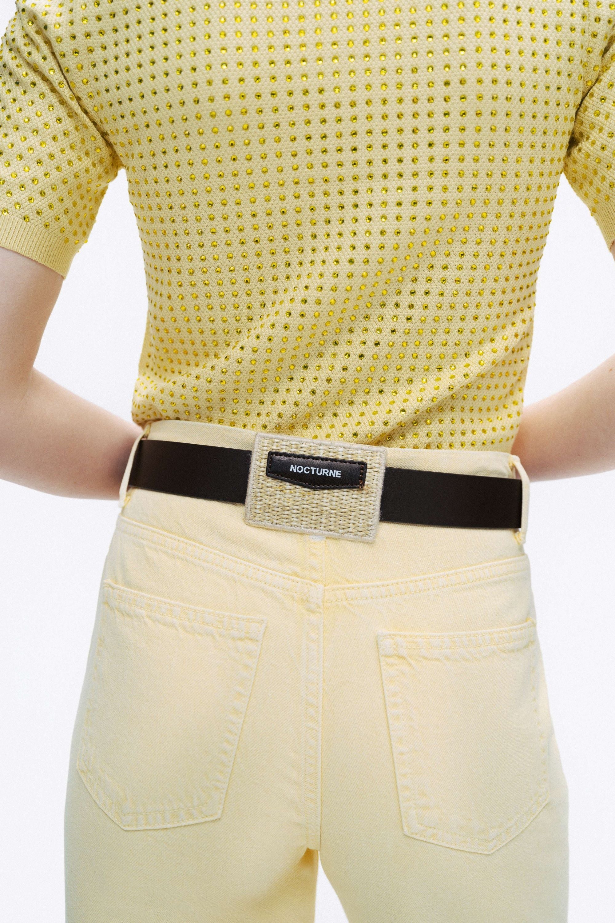 Yellow Wide Leg Jeans