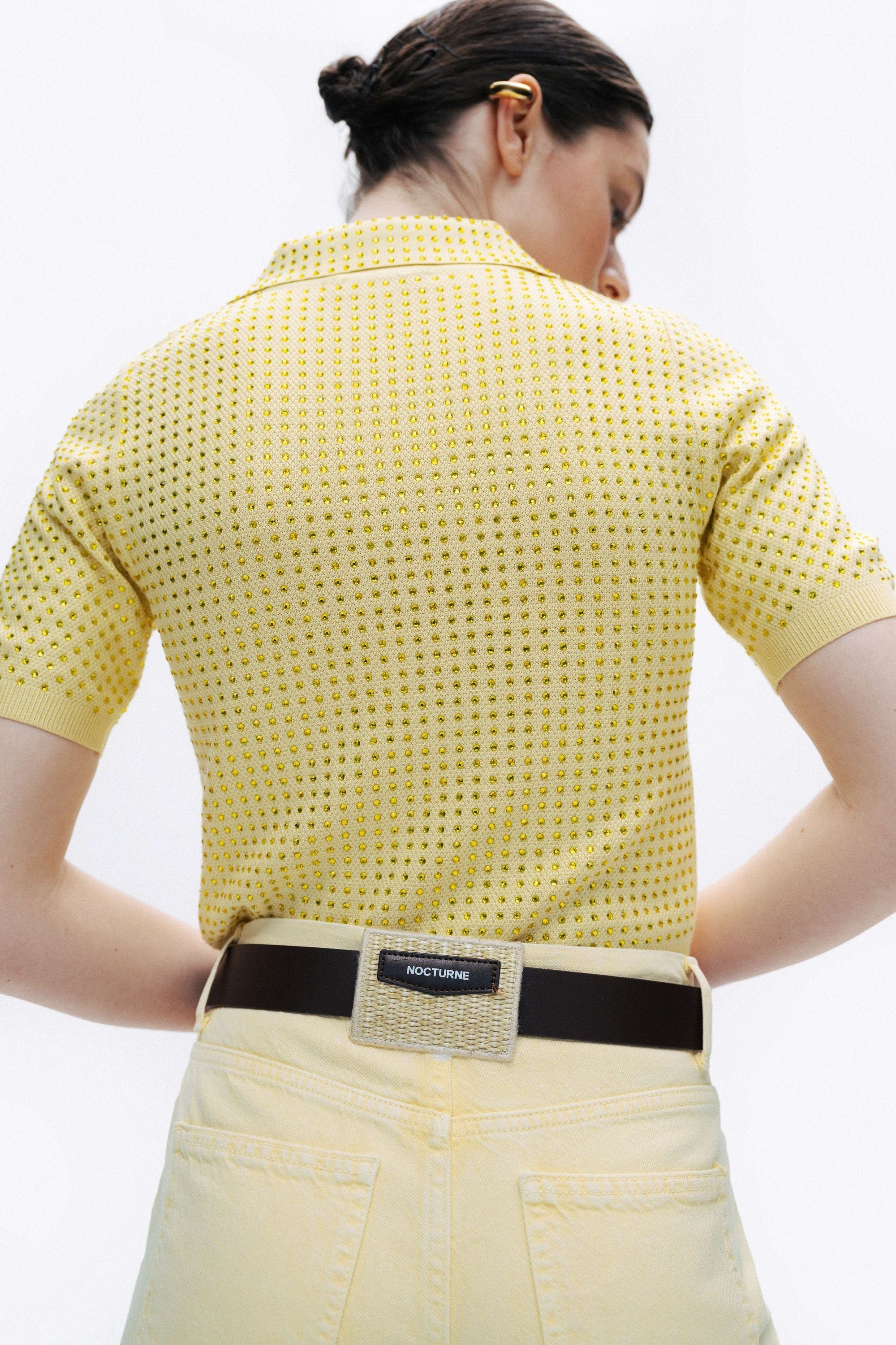 Yellow Wide Leg Jeans