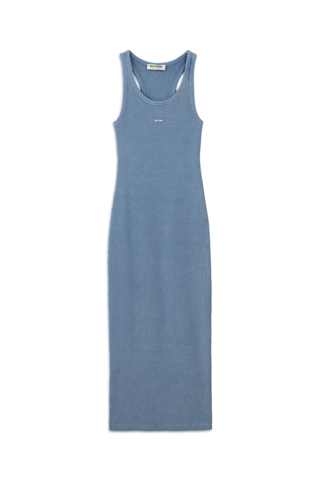 Blue Fitted Maxi Dress