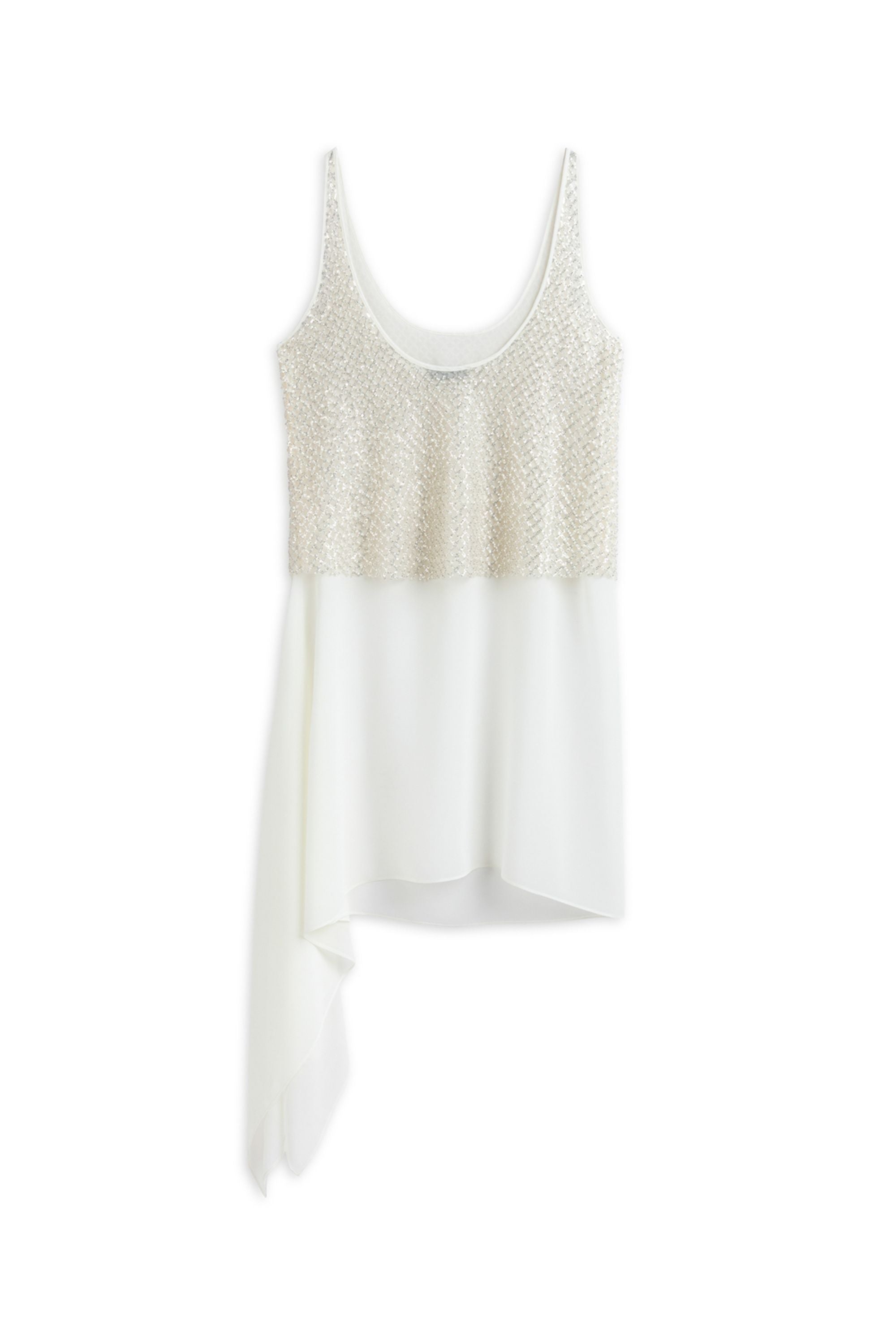 Ecru Crystal Stone Detailed Blouse