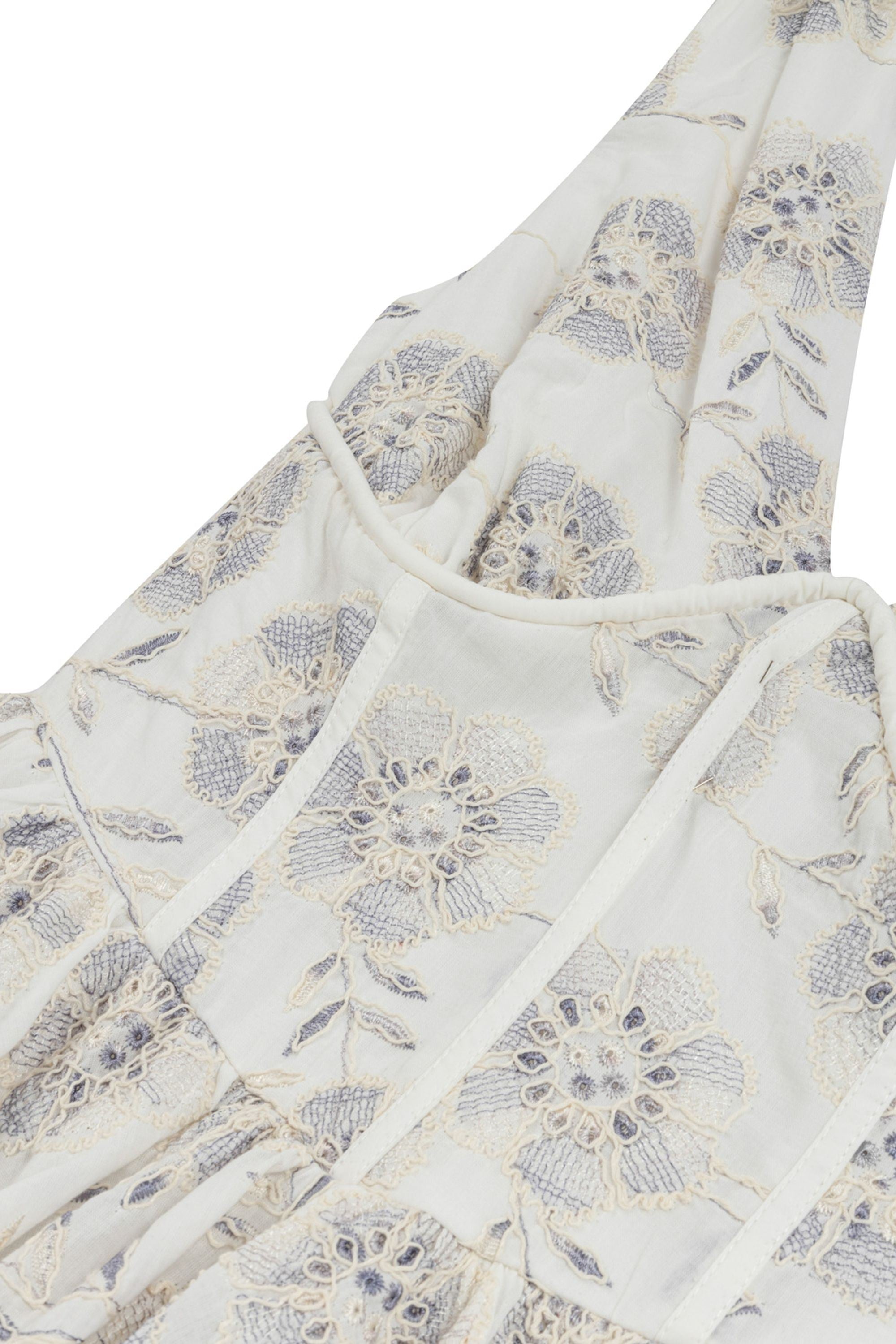 Corset Look Broderie Floral Mini Dress