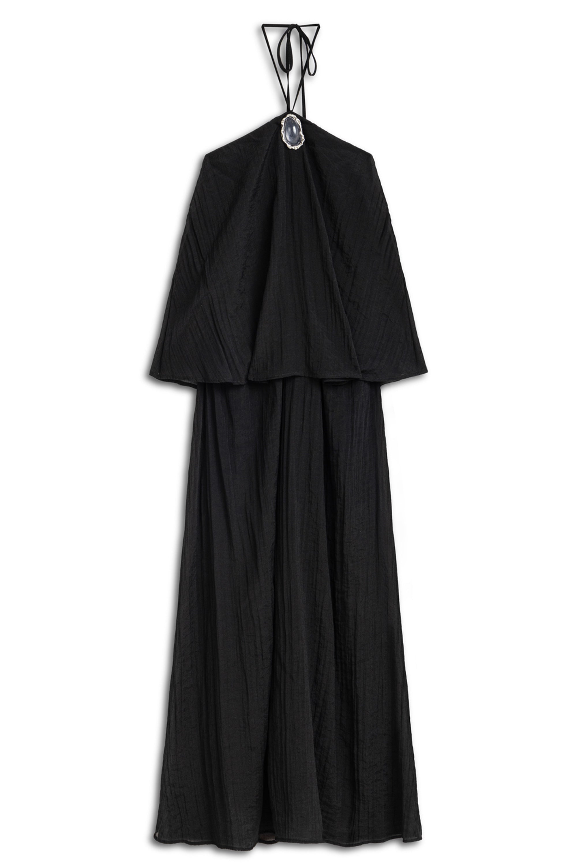 Black Halter Neck Maxi Dress