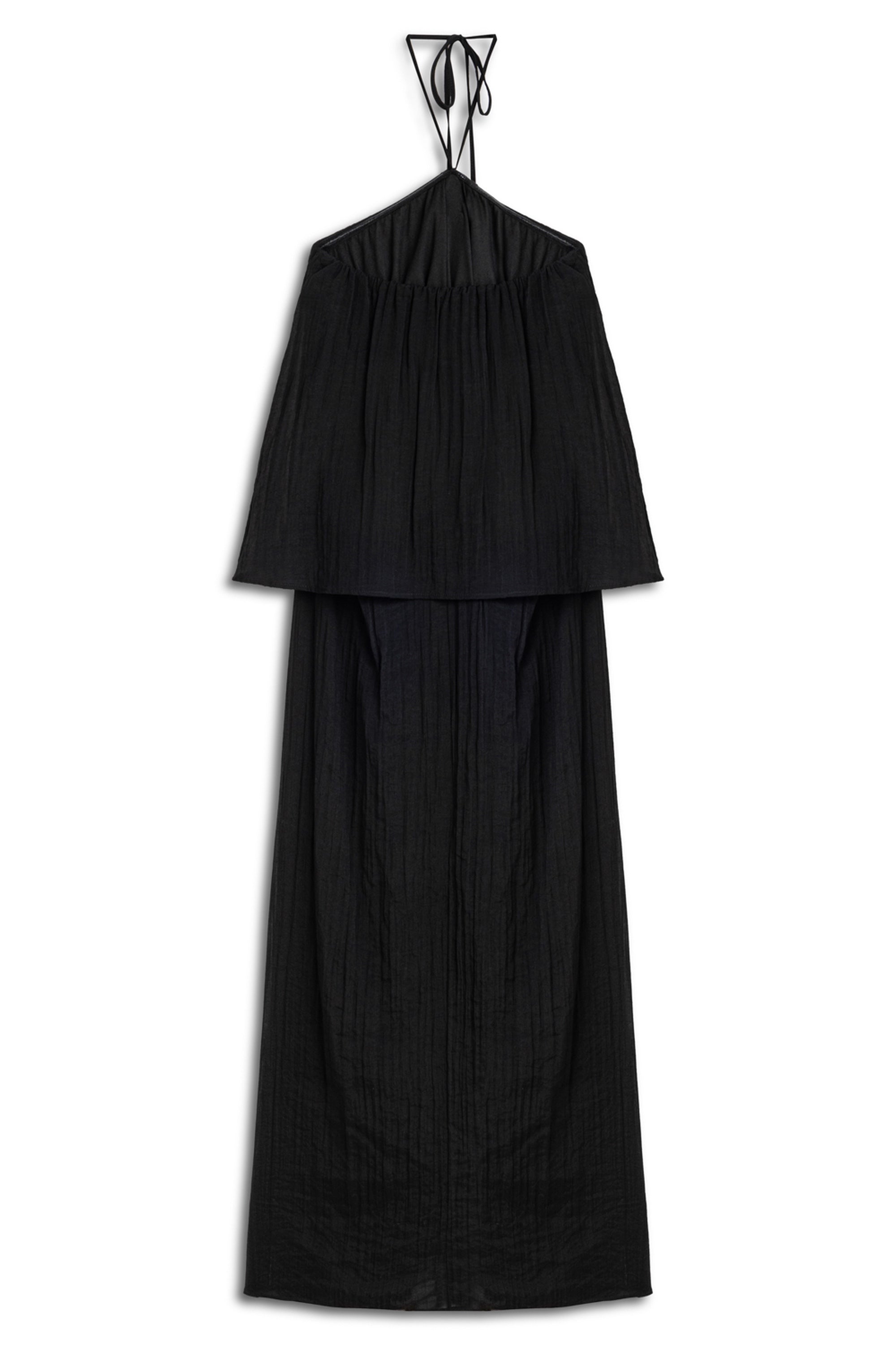 Black Halter Neck Maxi Dress