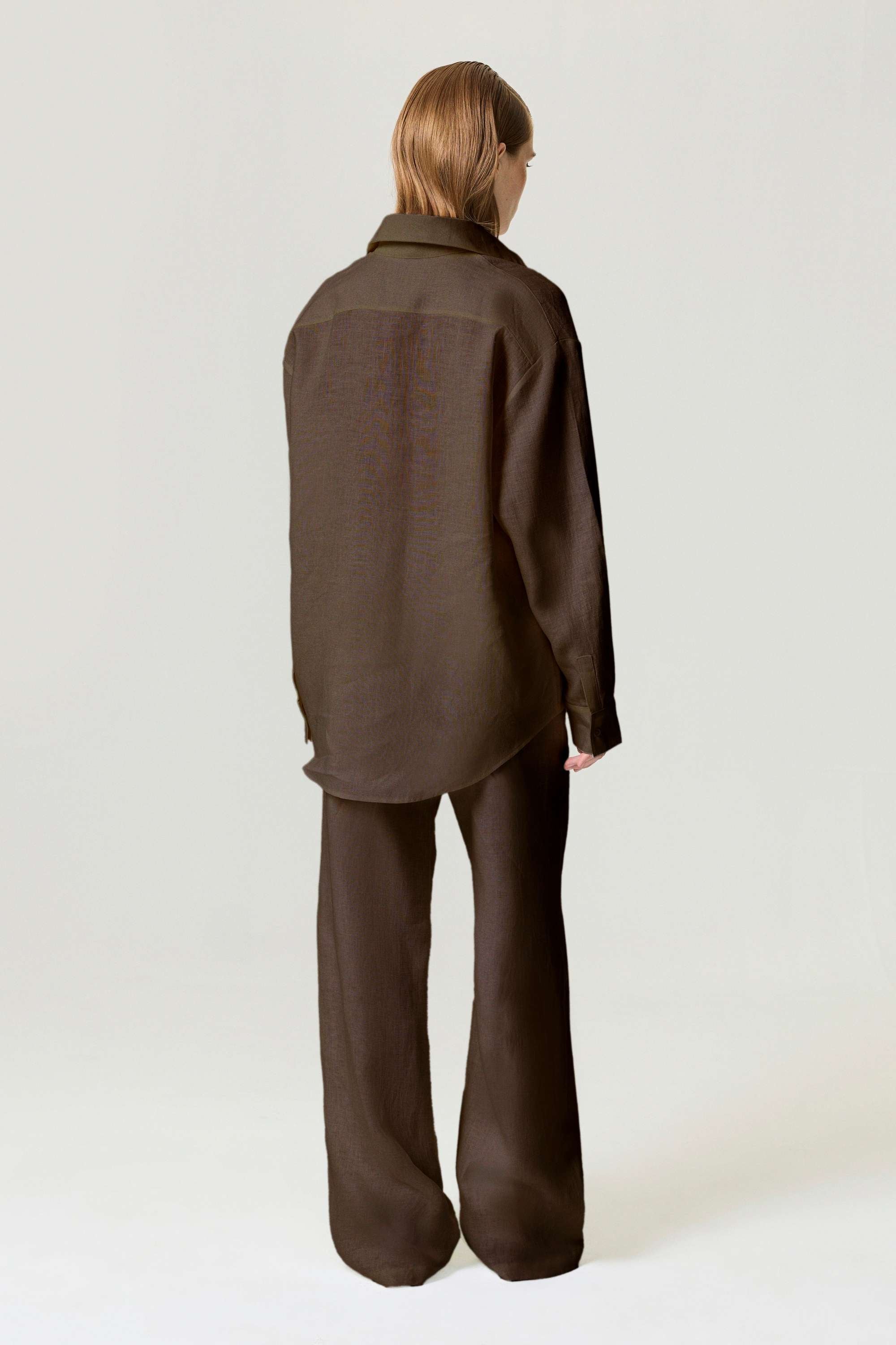 Dark Brown Linen Shirt