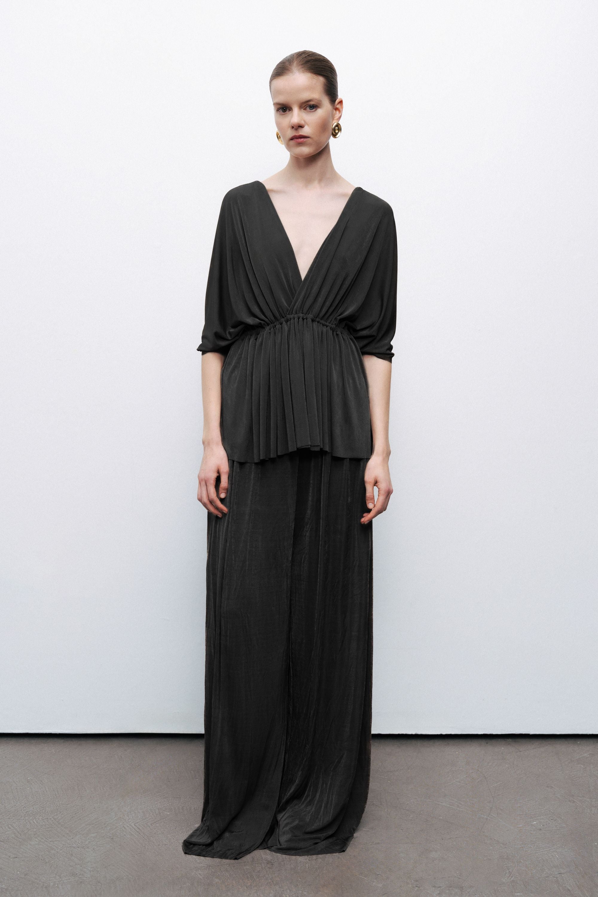 Black Beaded Accessory Blouse