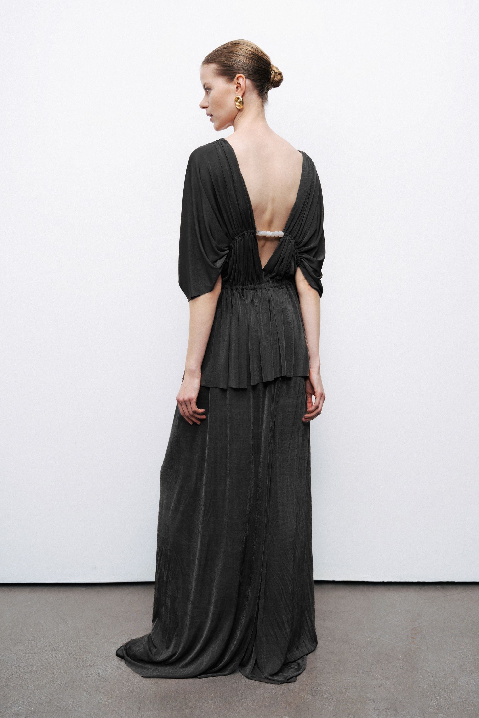 Black Beaded Accessory Blouse