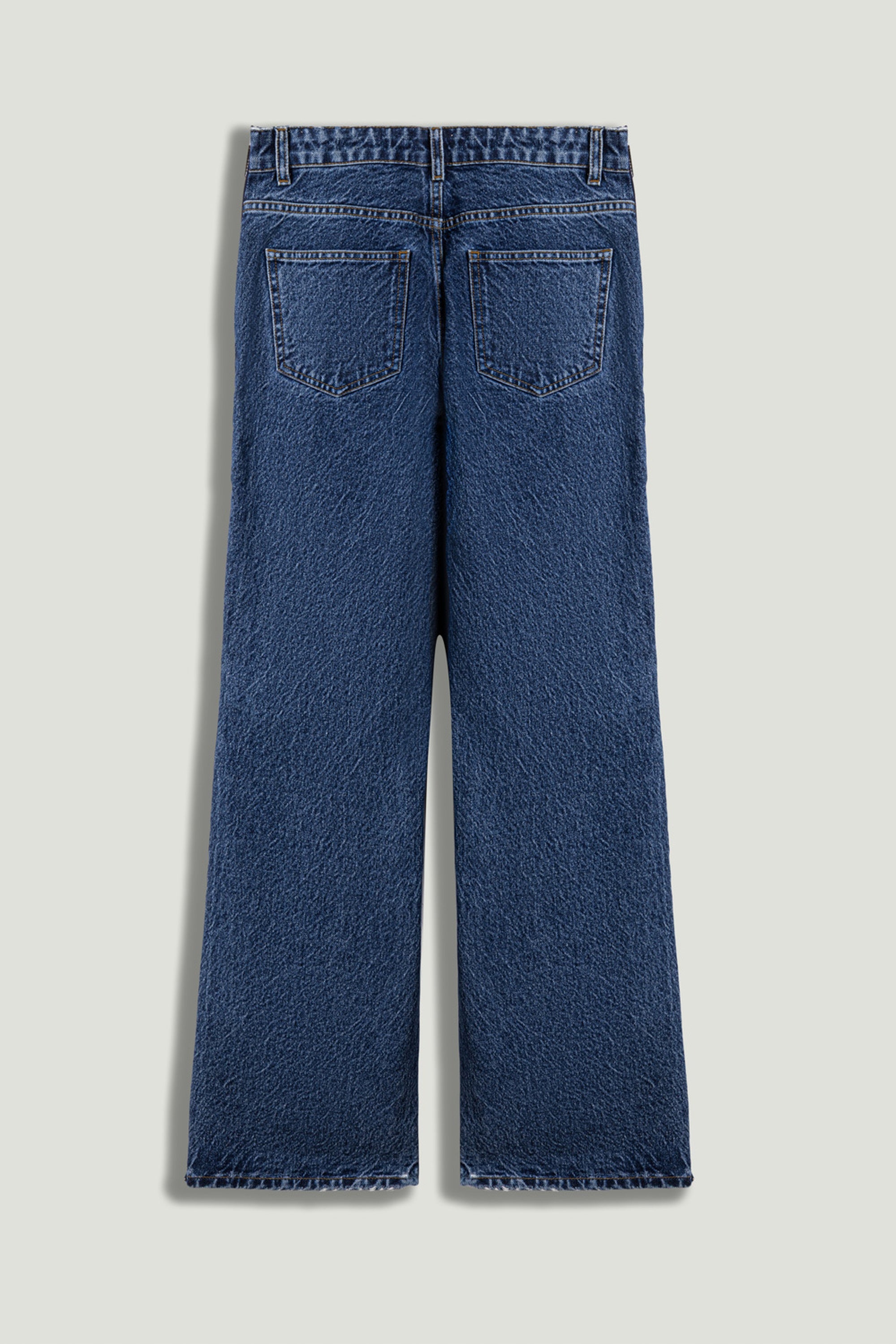 Zip Accent Straight-Leg Denim Pants
