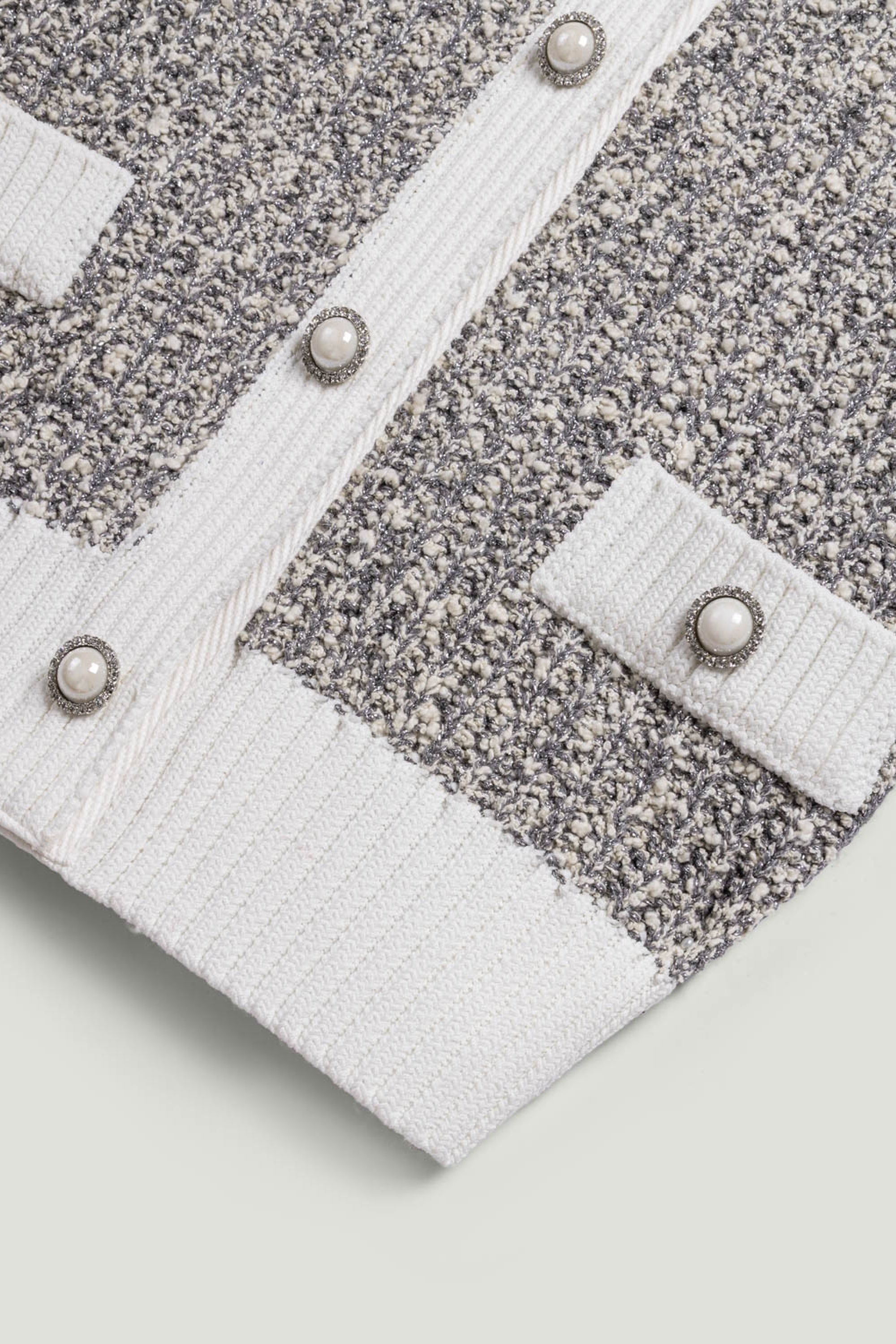 Button-Embellished Knit Top