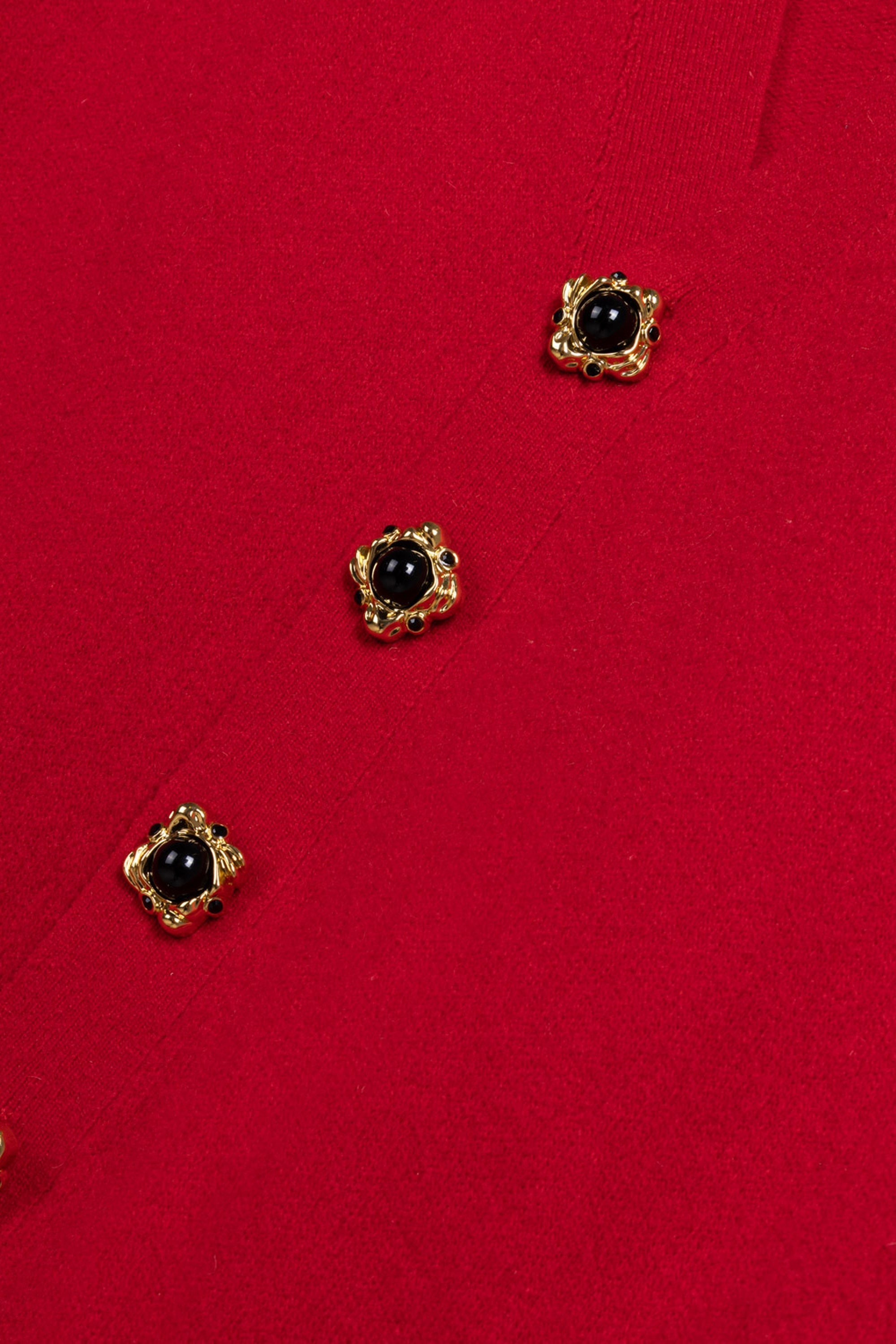 Embellished V-Neck Knit Sweater Vest