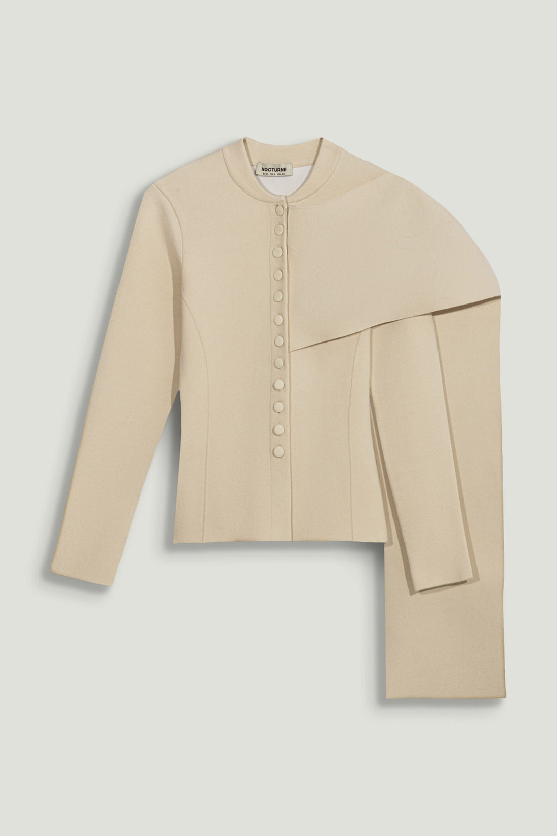 Asymmetric Cape Knit Cardigan