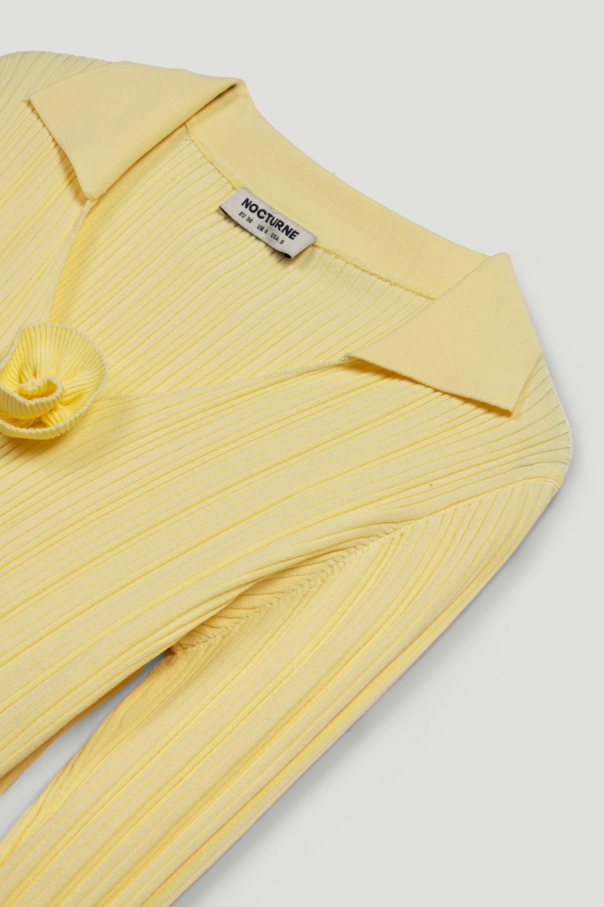 Floral Embellished Ribbed V-Neck Sweater