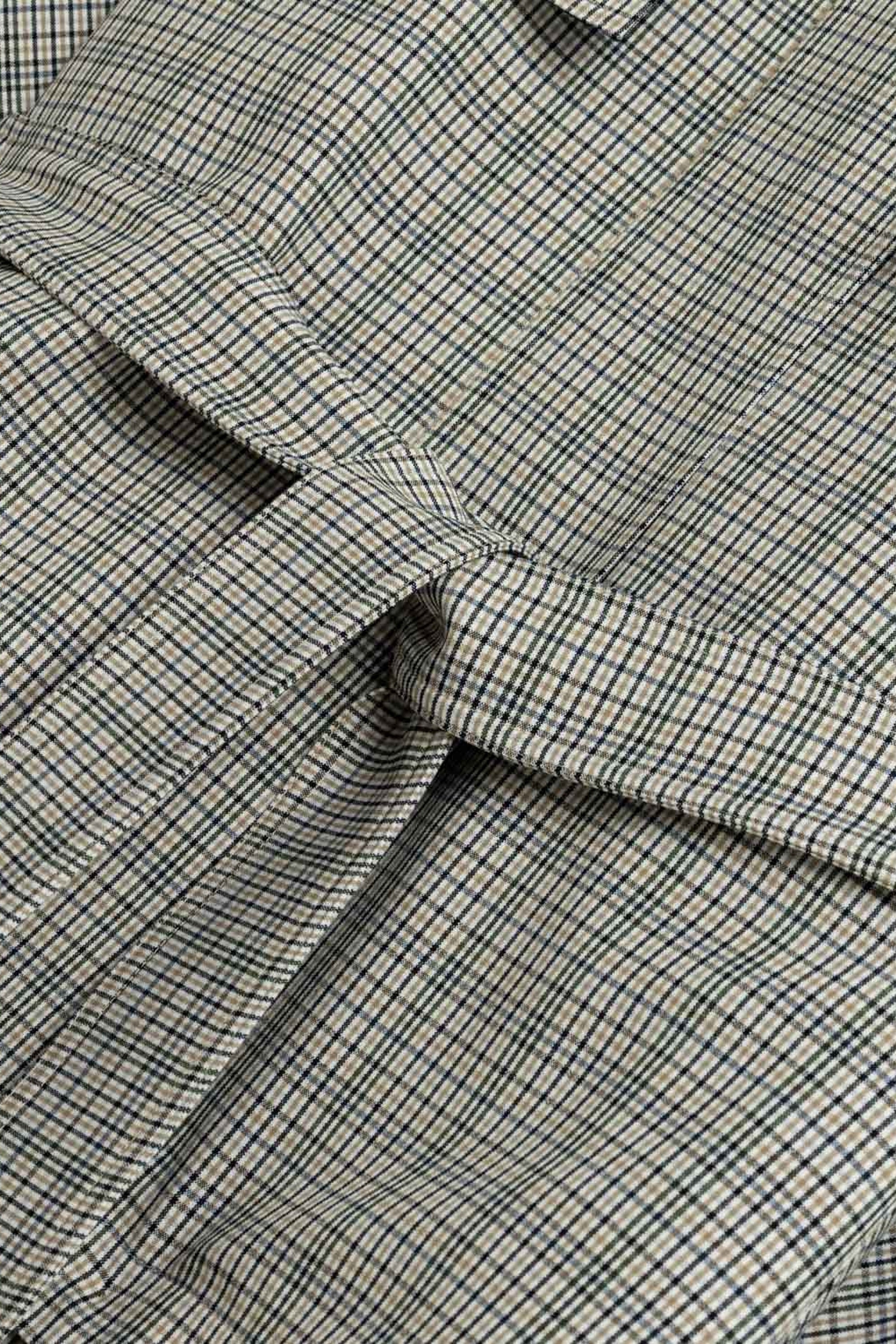 Belted Glen Check Cape Trench