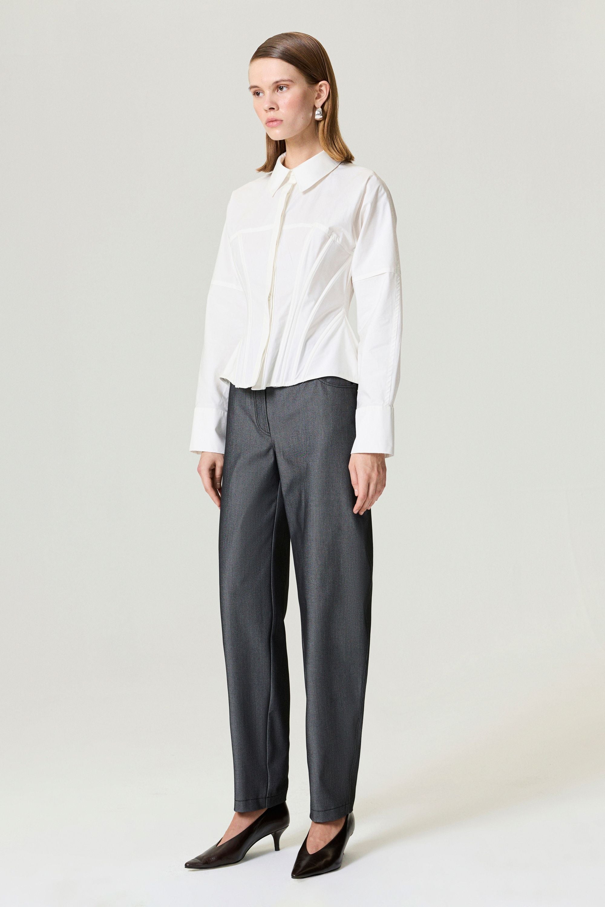 Structured Corset-Inspired Shirt