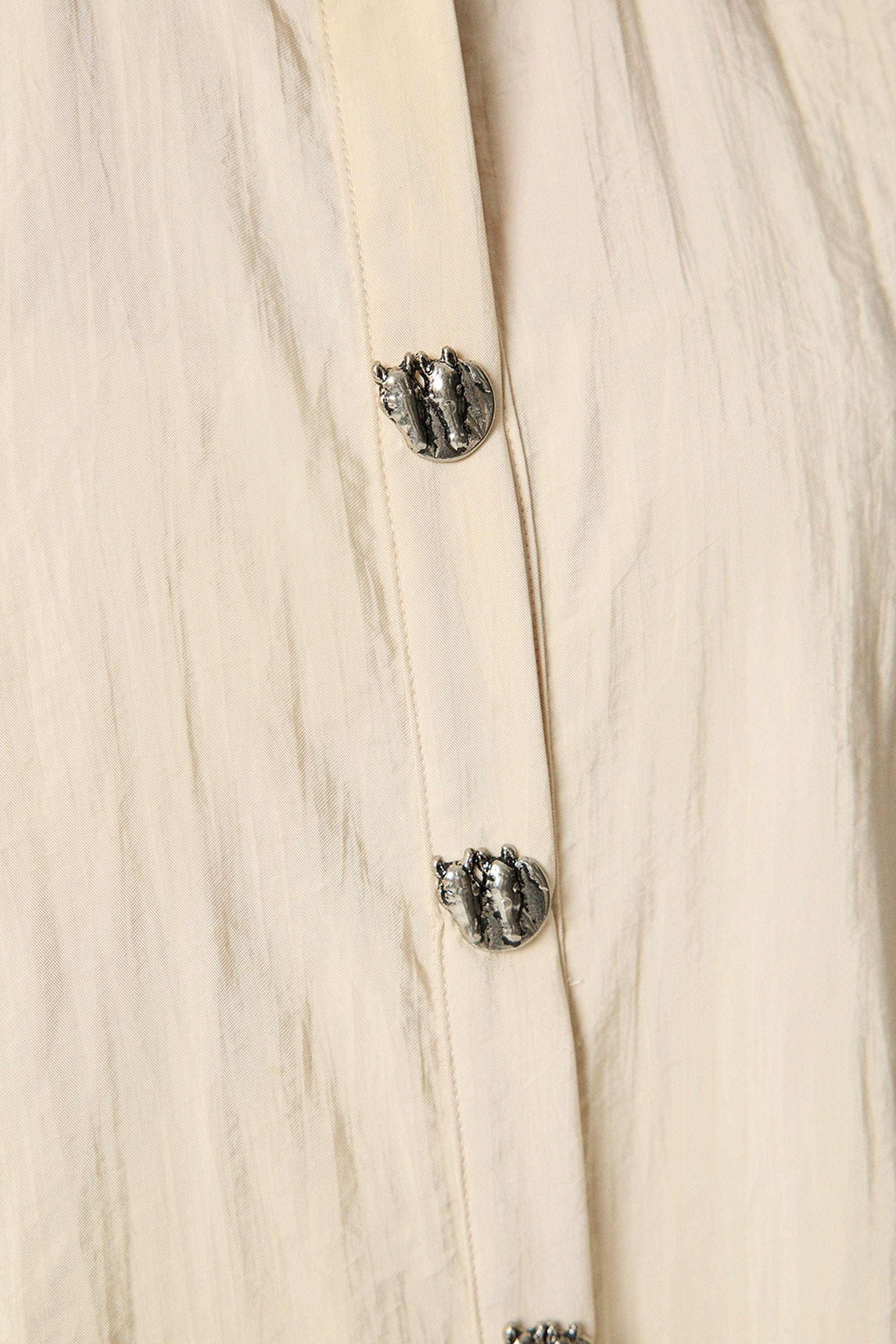 Hooded Shirt with Snap Button Details