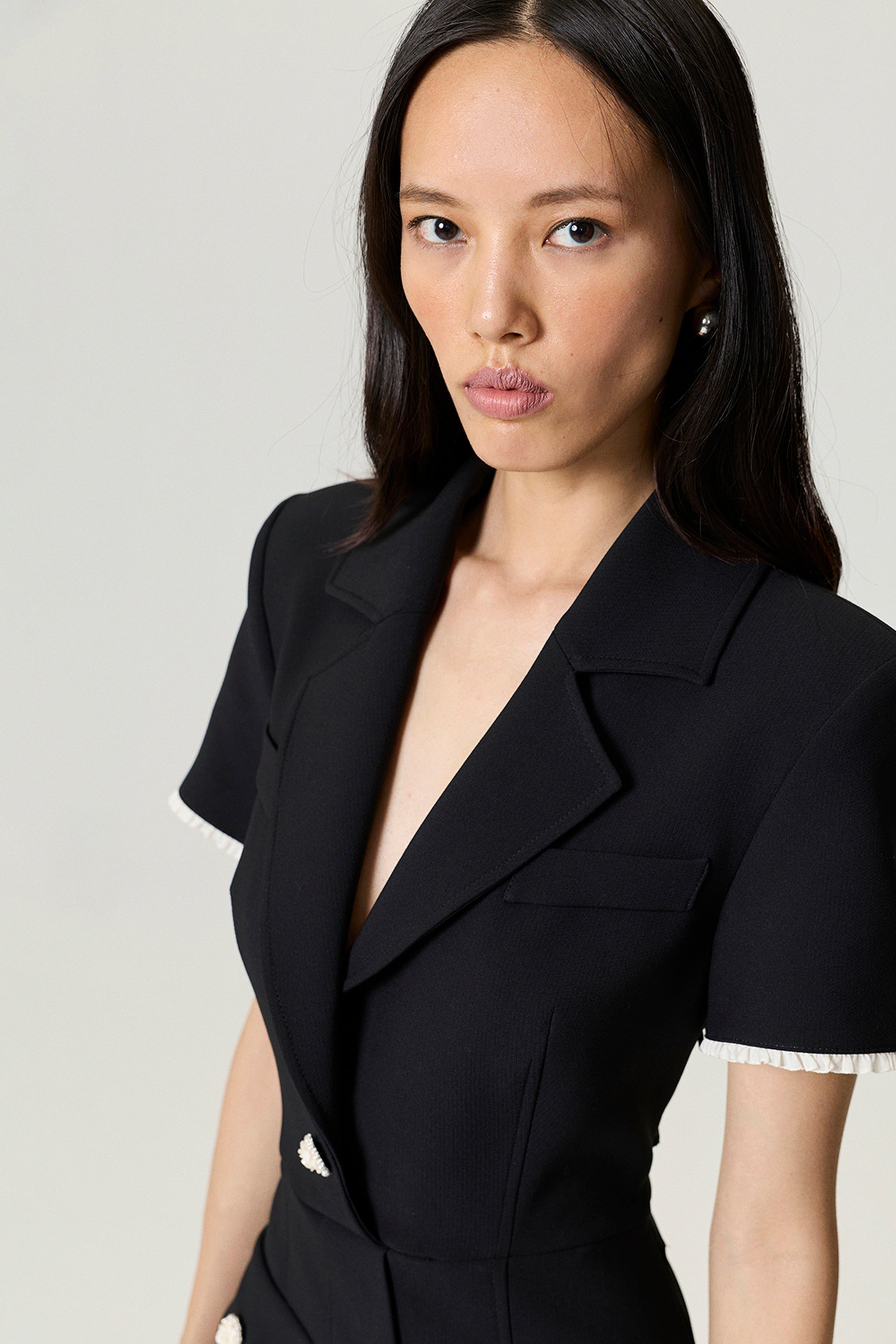 Floral Button-Embellished Maxi Dress