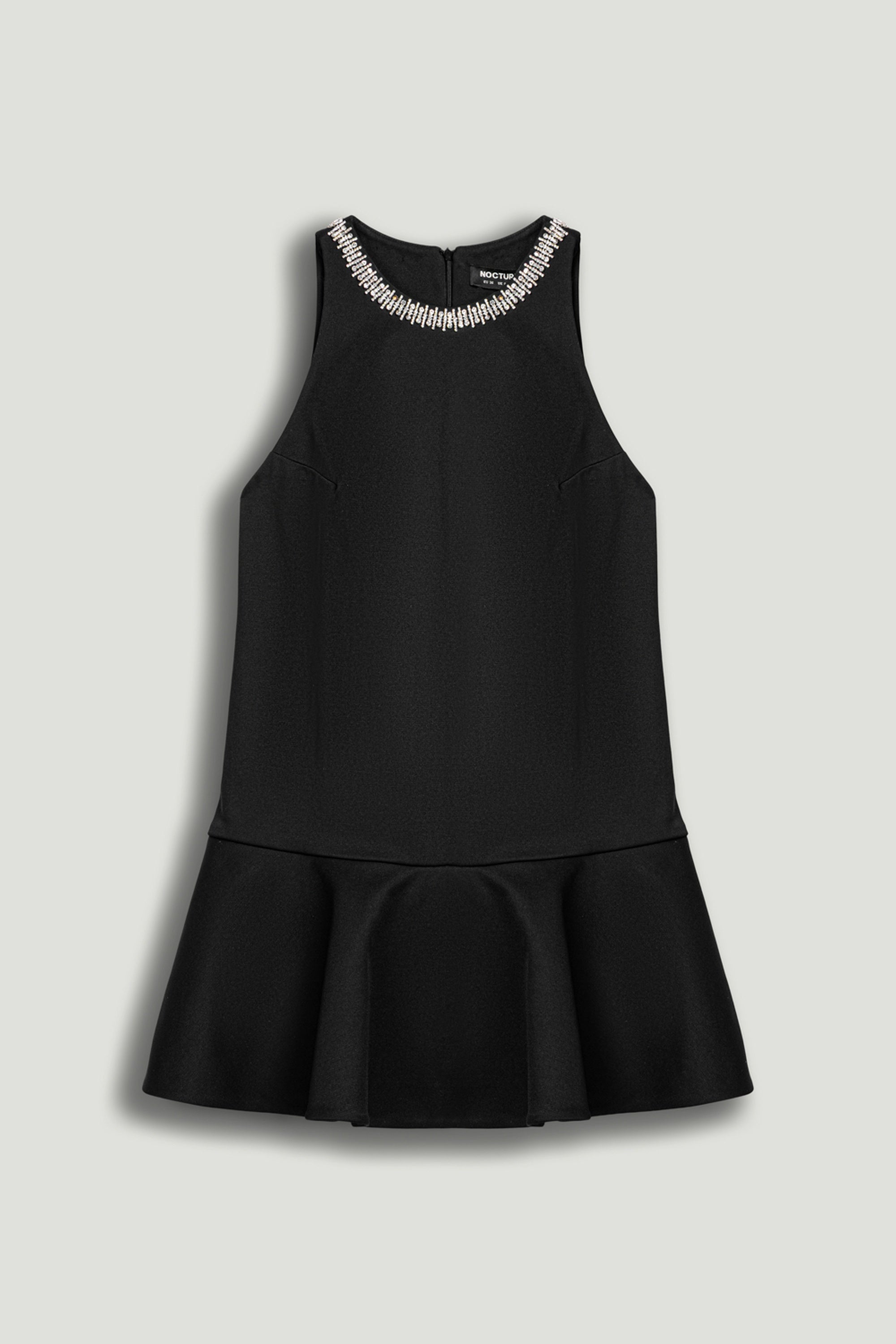 Black Ruffled Mini Dress – Nocturne