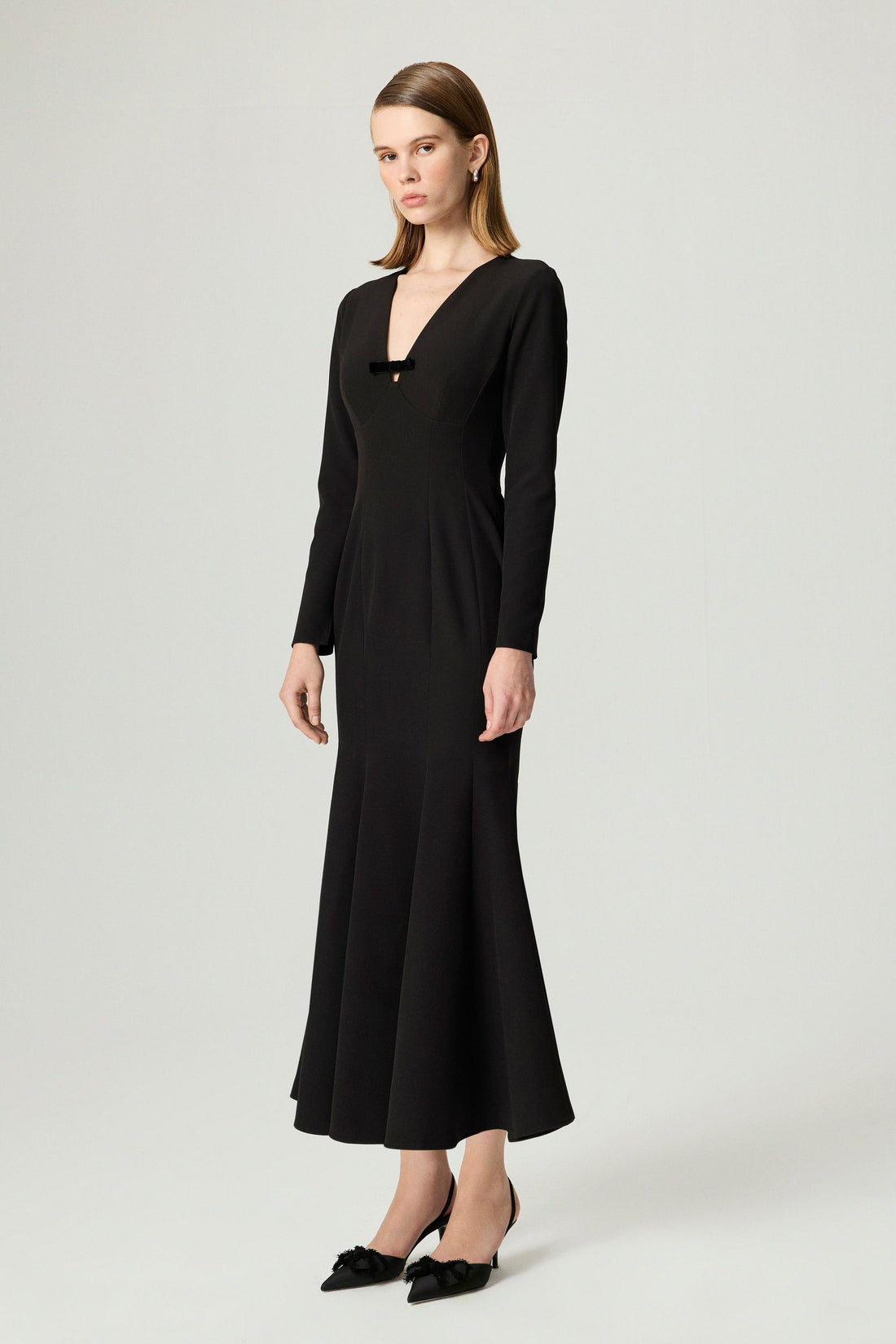 Bow Detail Mermaid Maxi Dress