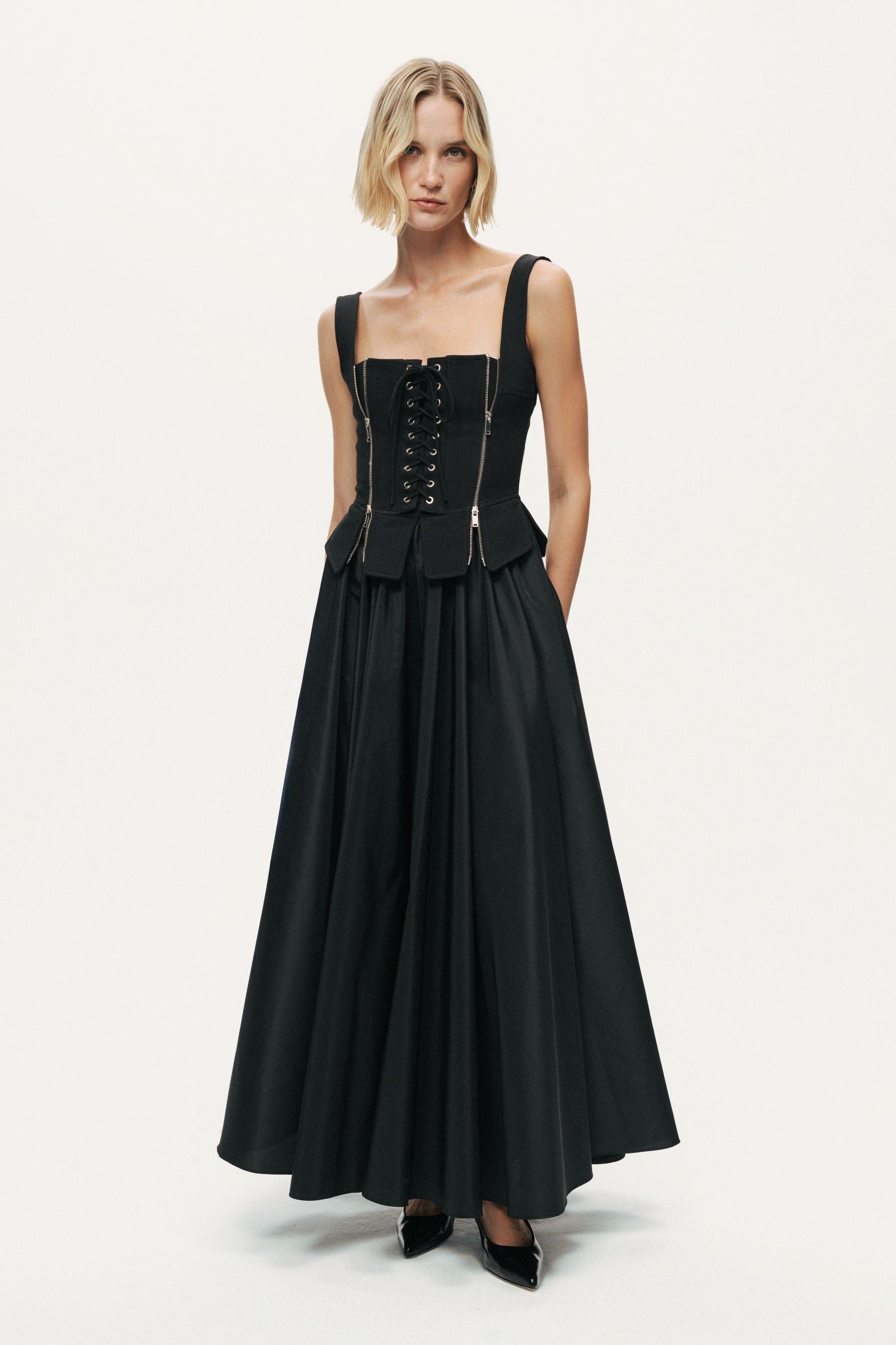 Laced Corset Maxi Dress