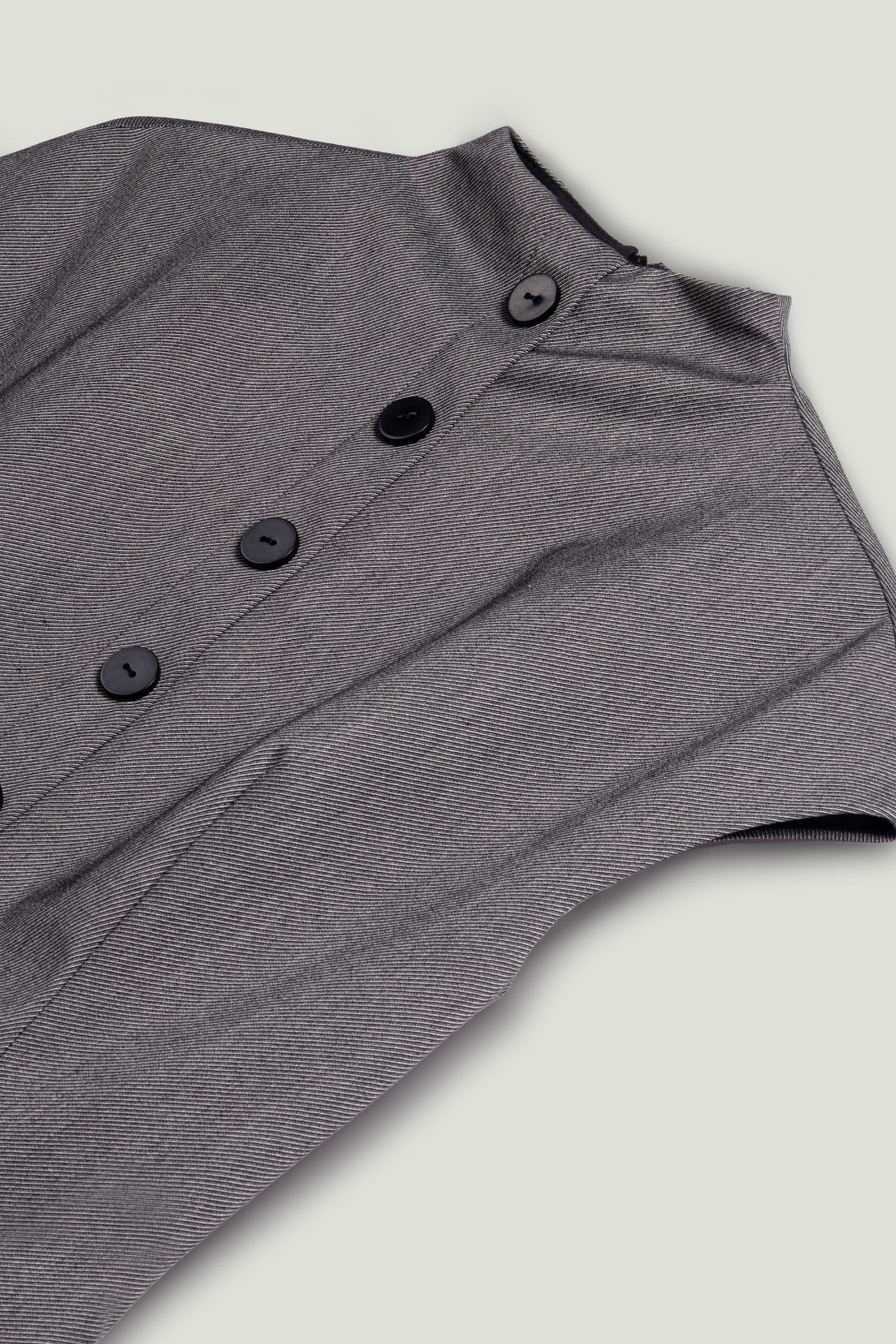 Button Accent High Neck Maxi Dress