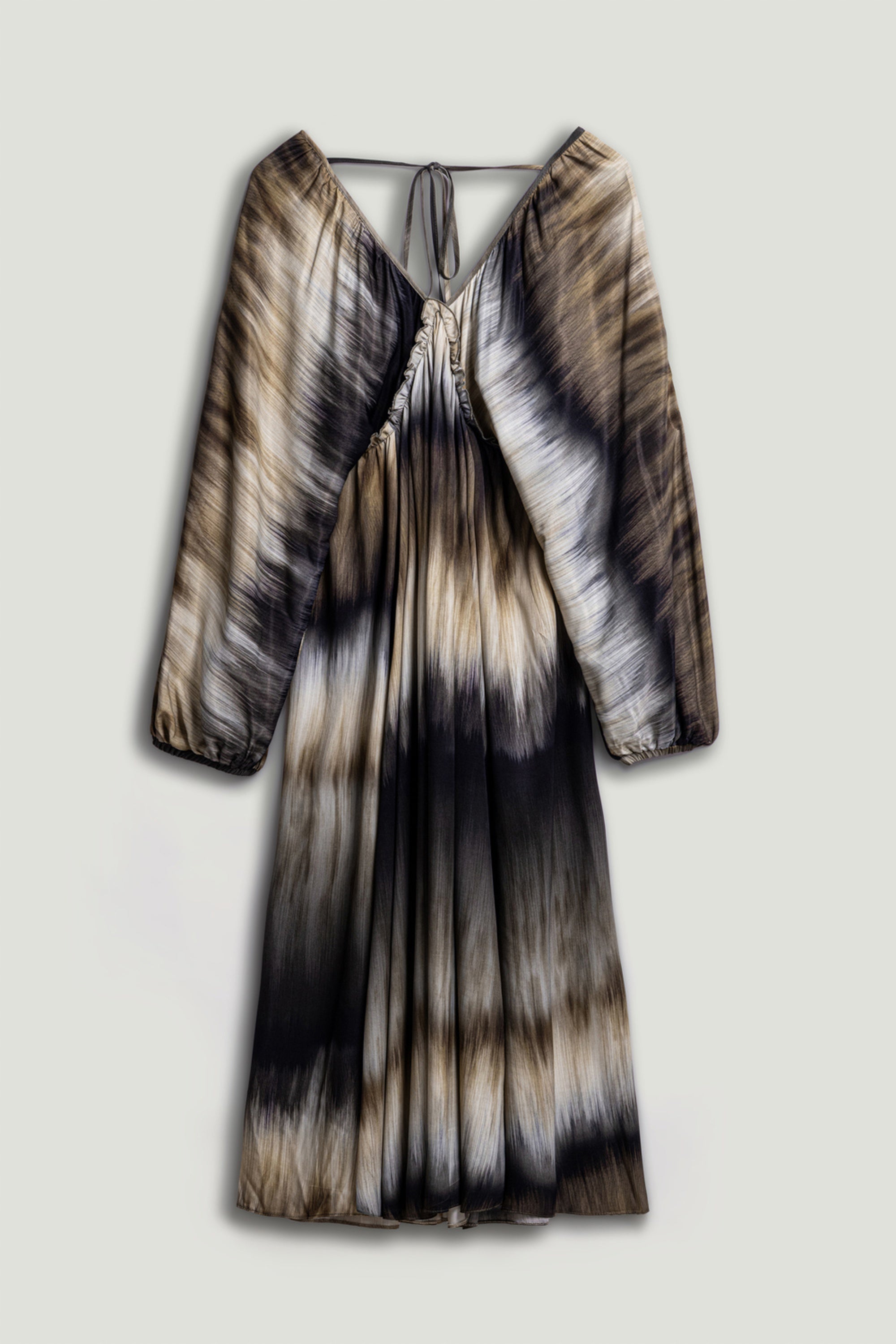 Tie-Back Batik Print Maxi Dress