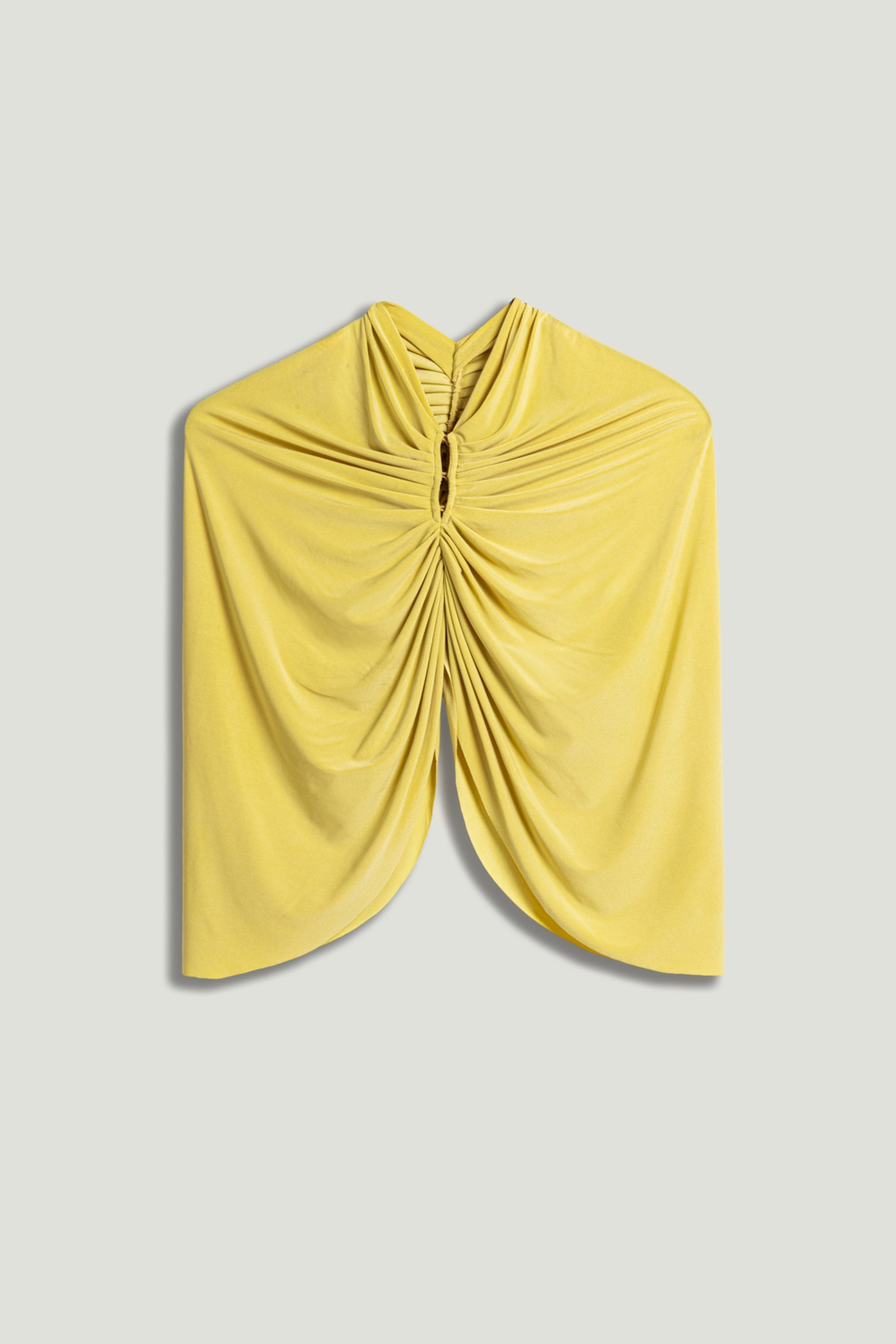 Draped Cowl-Front Column Dress