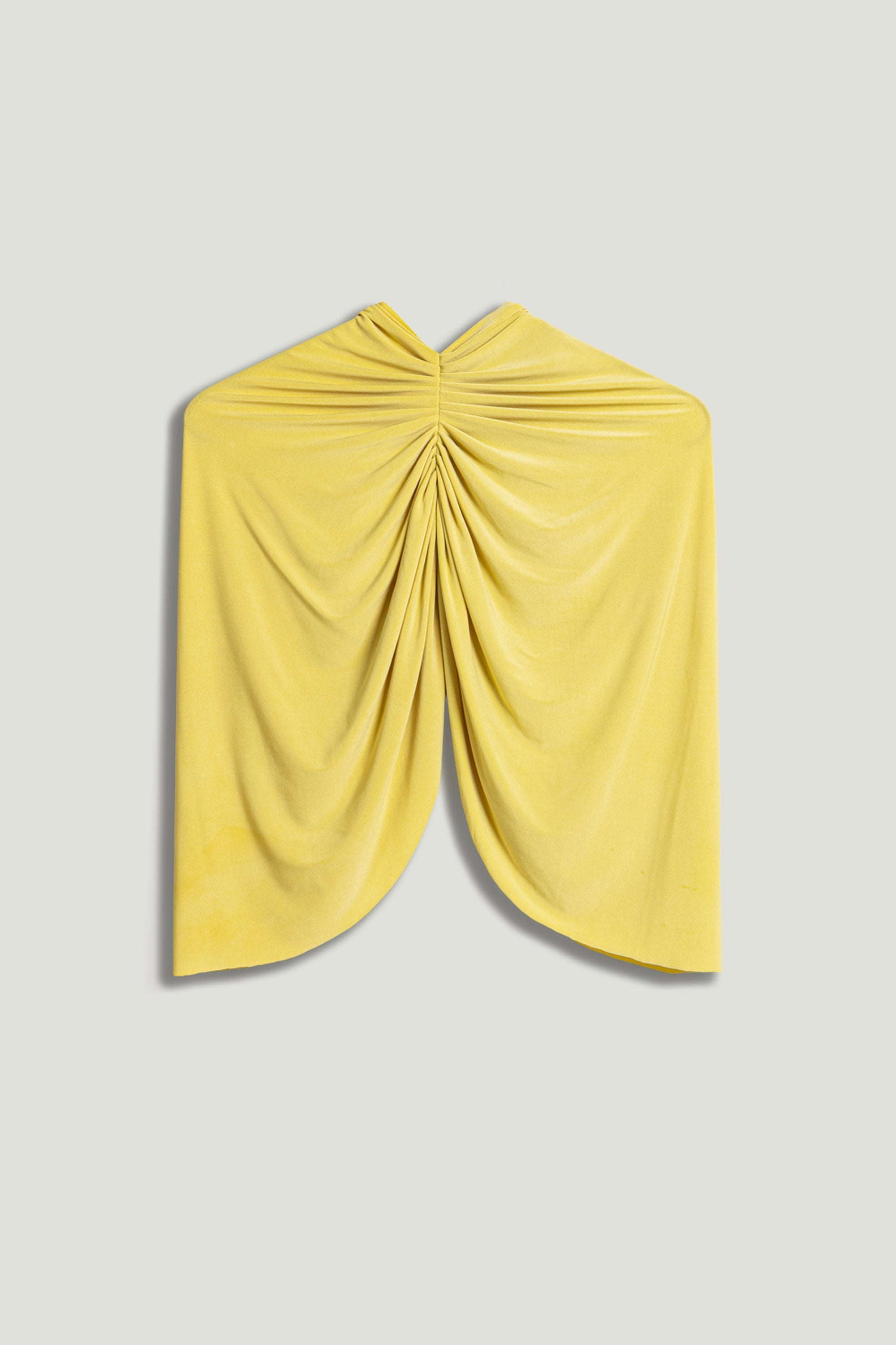 Draped Cowl-Front Column Dress