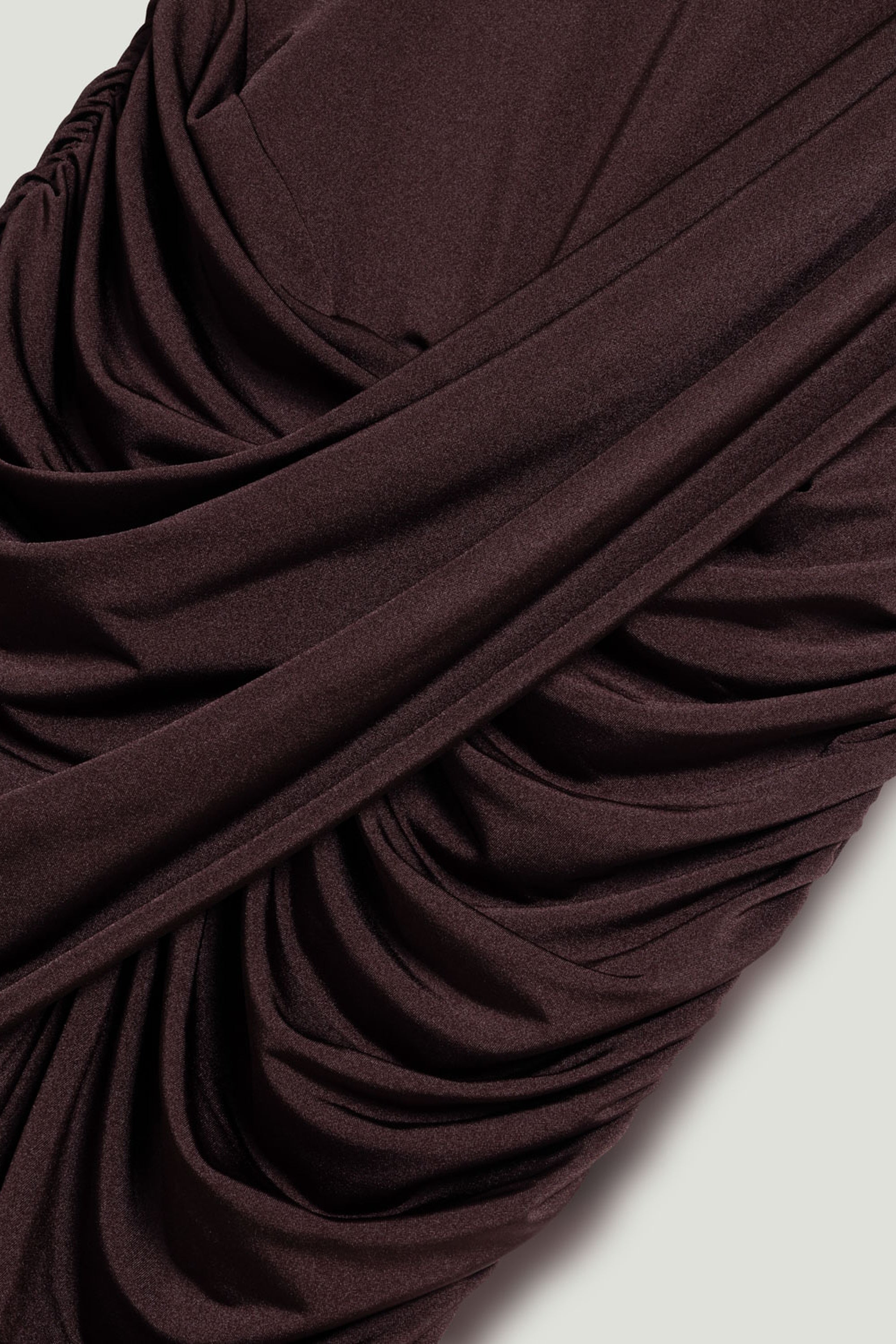 Asymmetric Draped Open-Back Dress