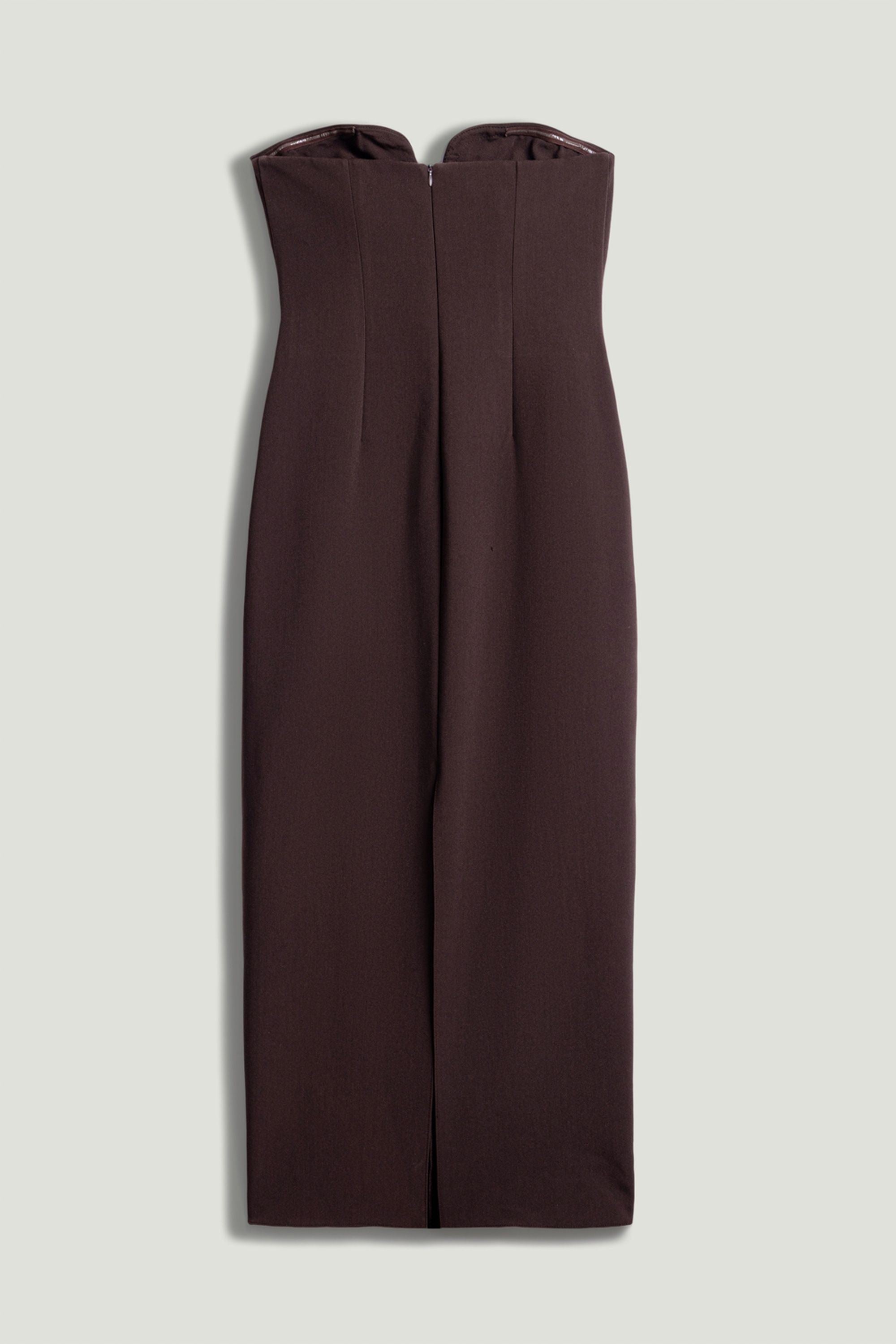 Strapless Sweetheart Midi Pencil Dress