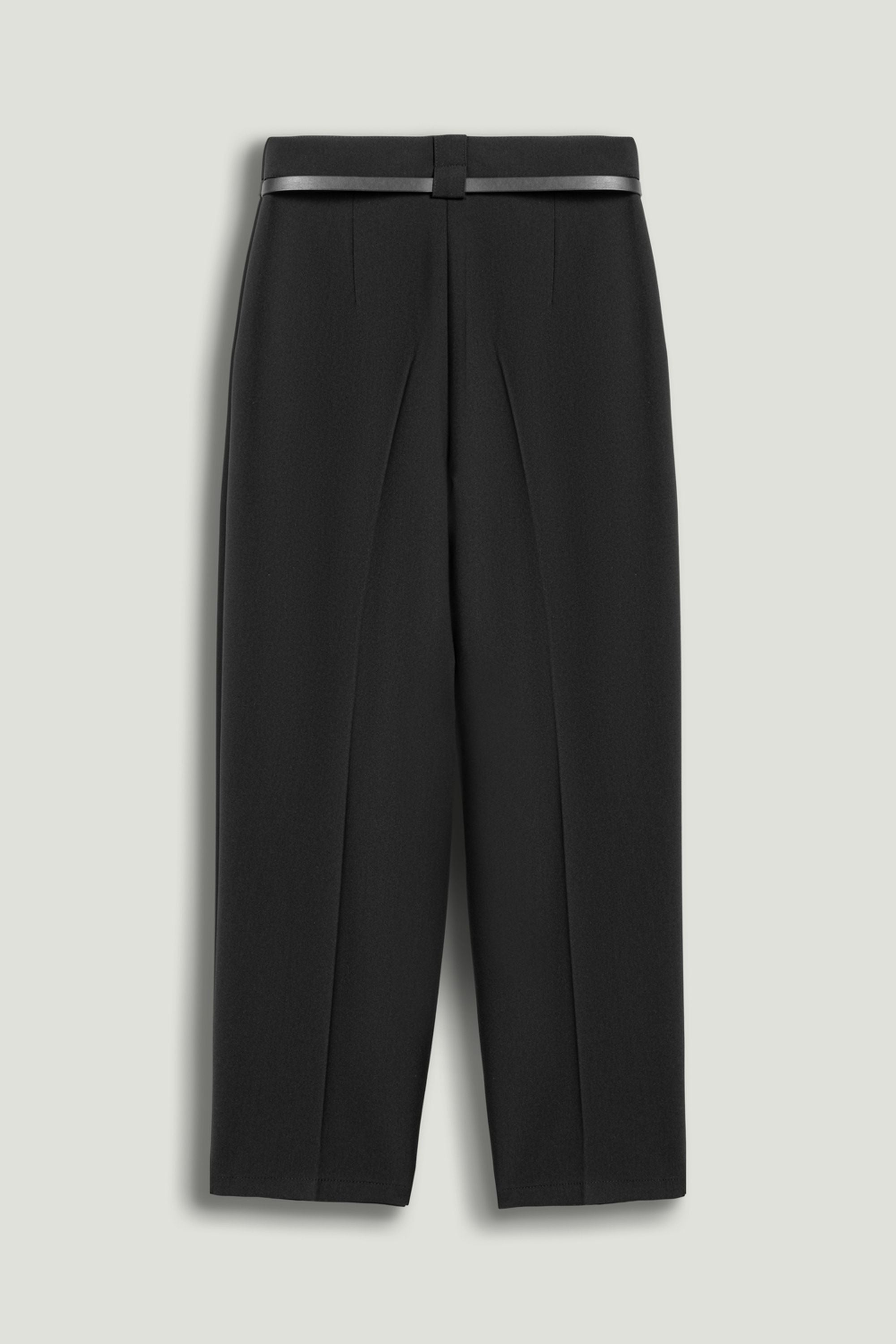 Black Belt Detailed Pants