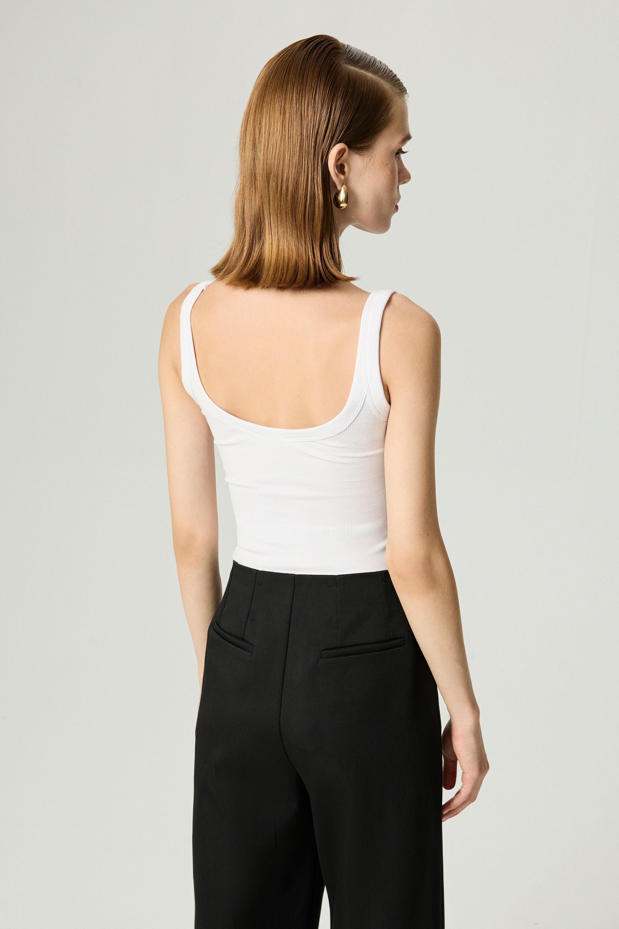 Black Pleat Detailed Pants