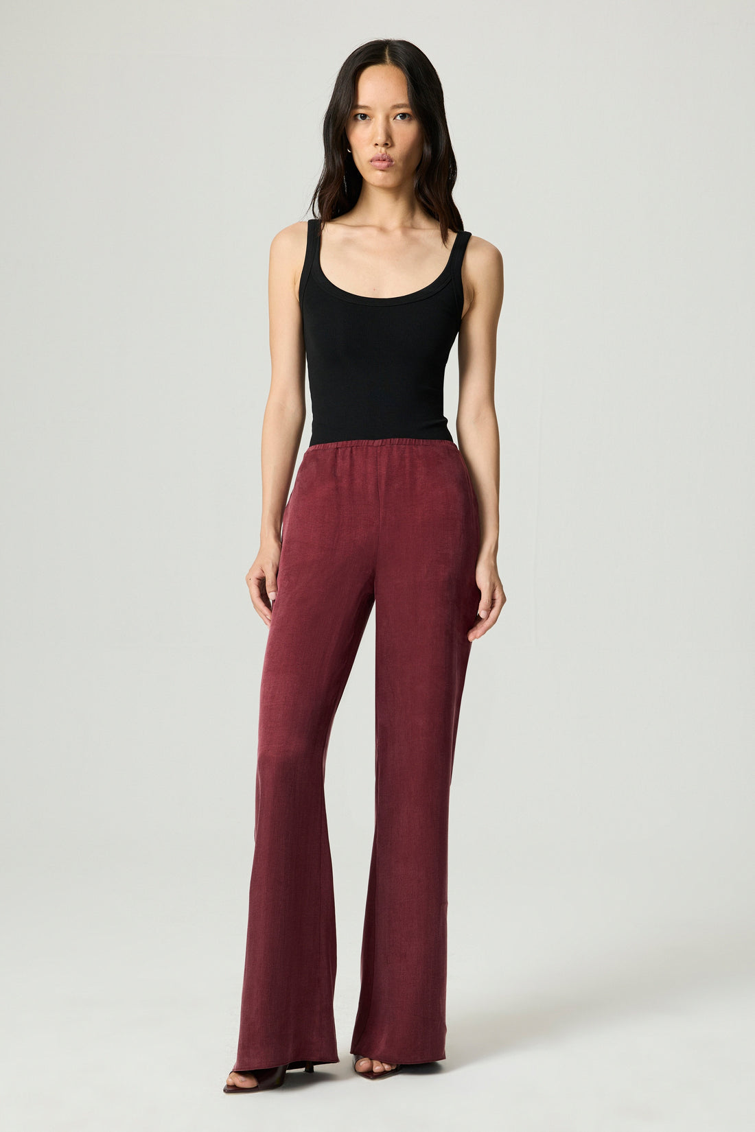 Fluid Tailored Wide-Leg Pants