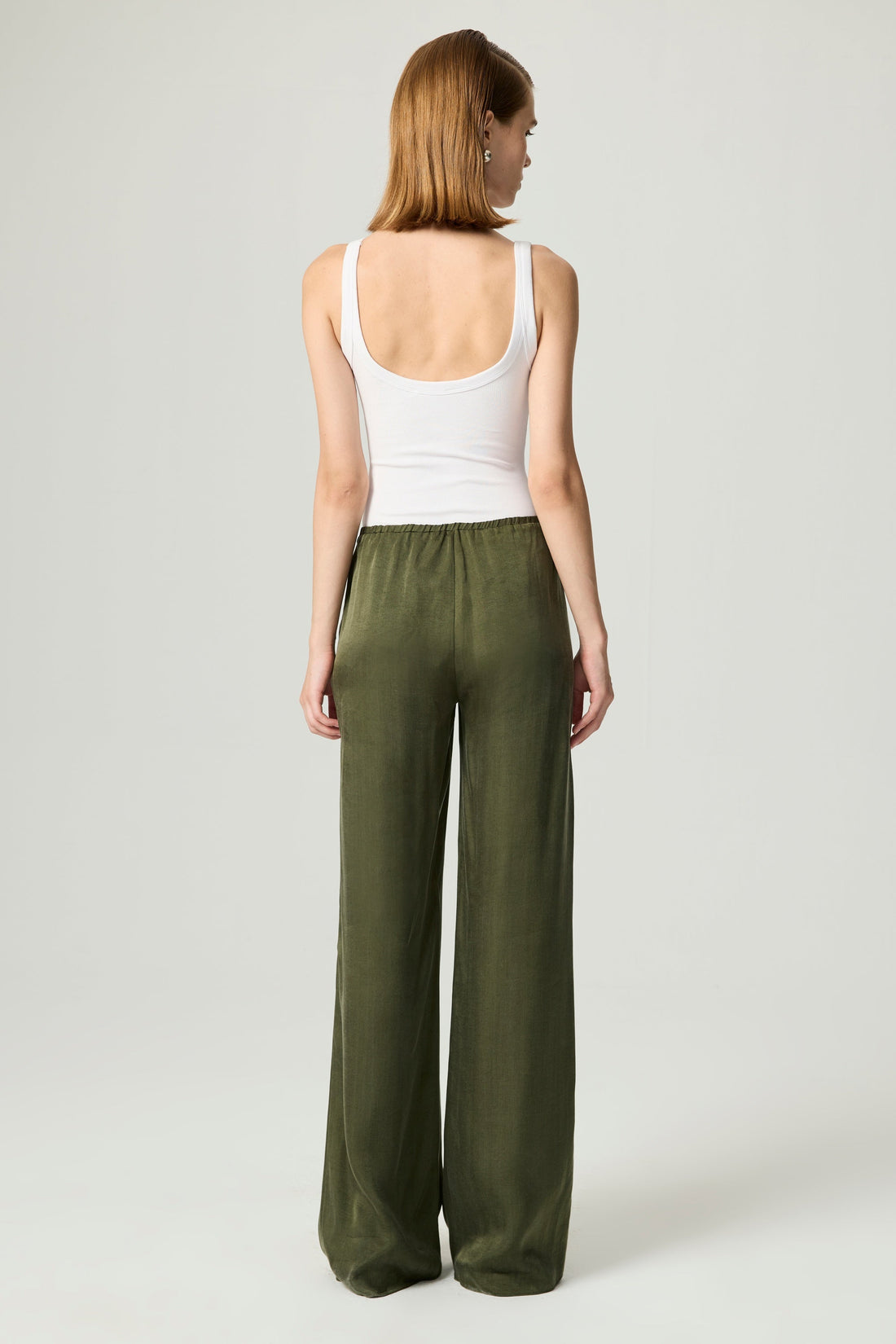 Fluid Tailored Wide-Leg Pants