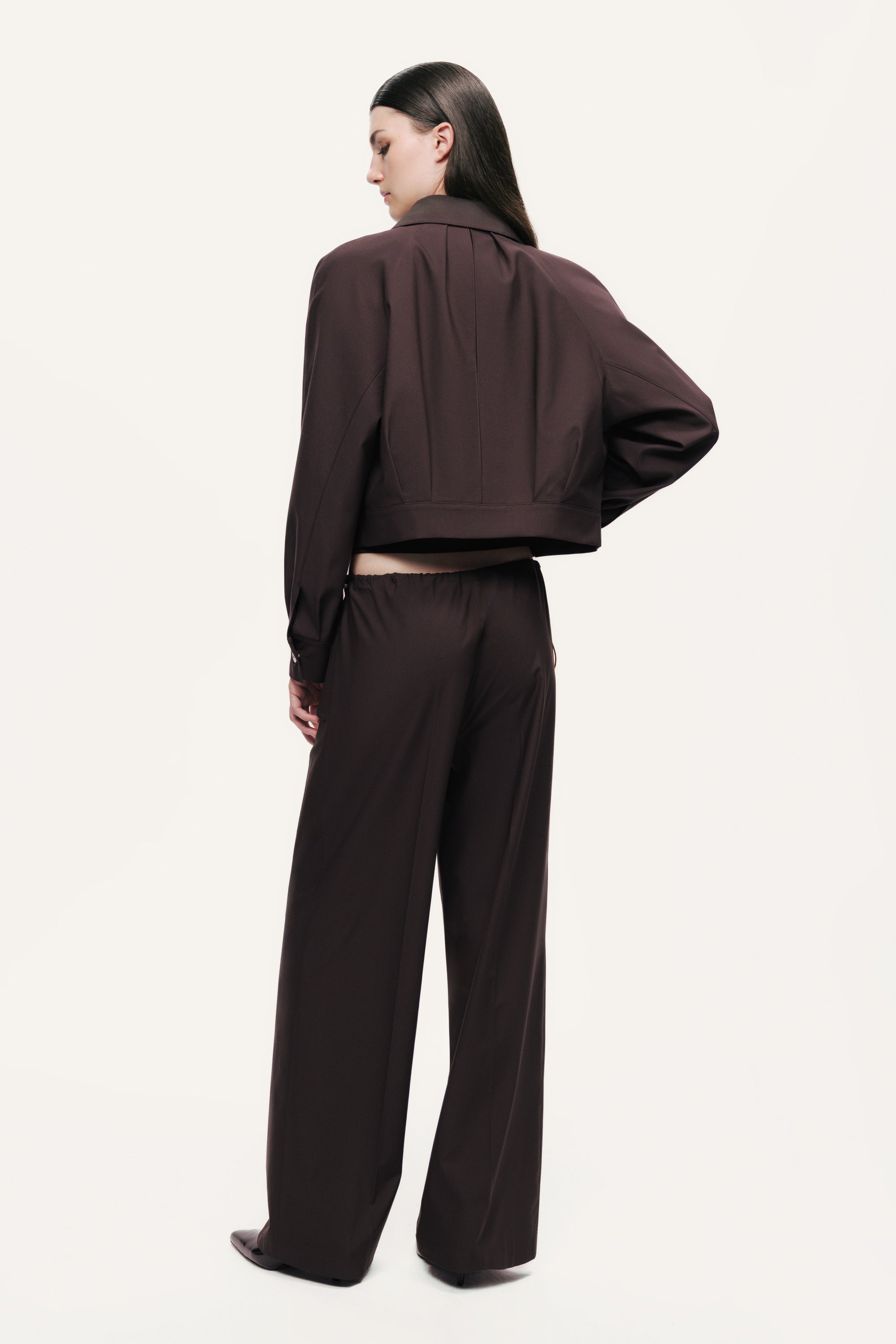 Relaxed Drawstring Wide-Leg Pants