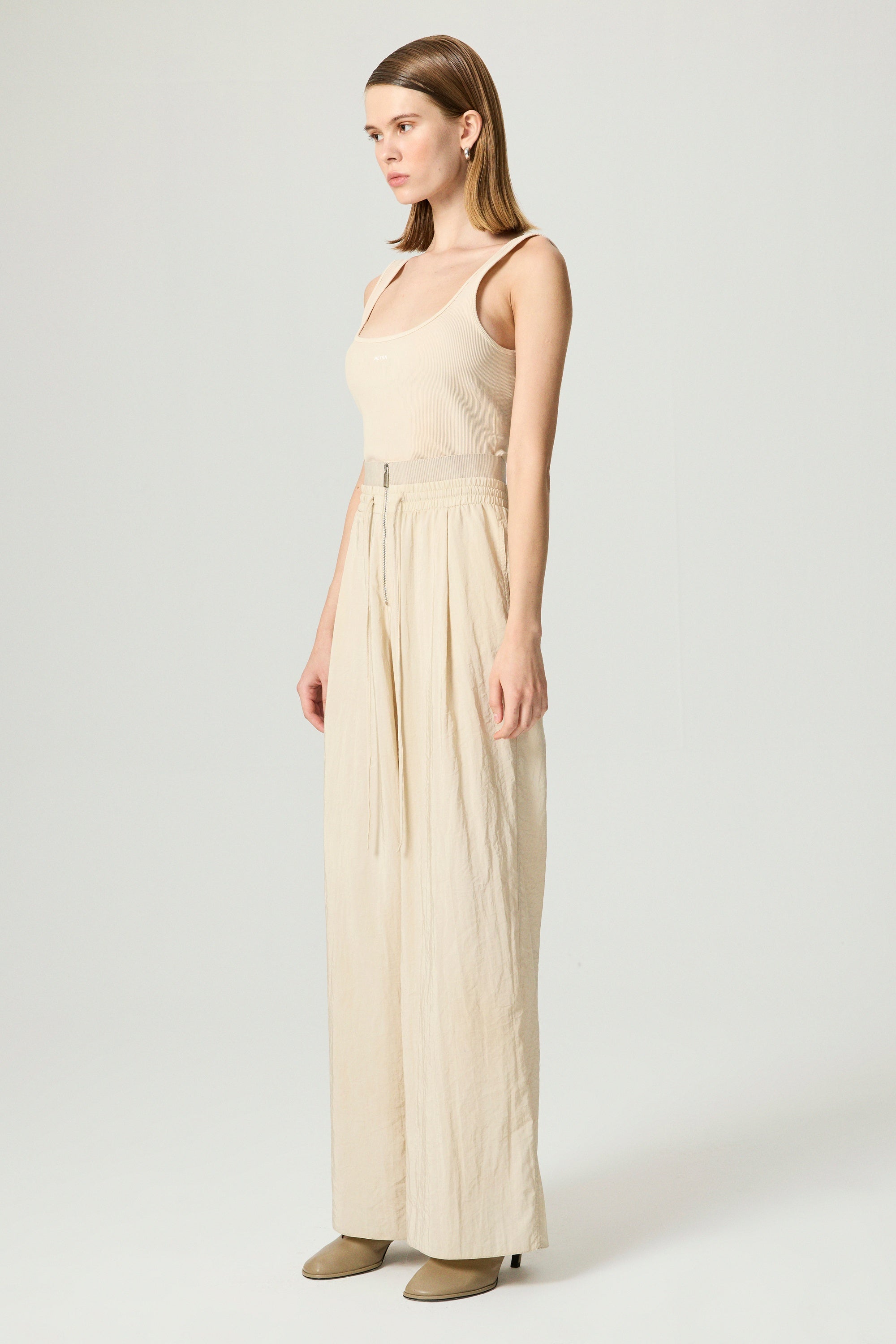 Drawstring-Waist Relaxed Pants