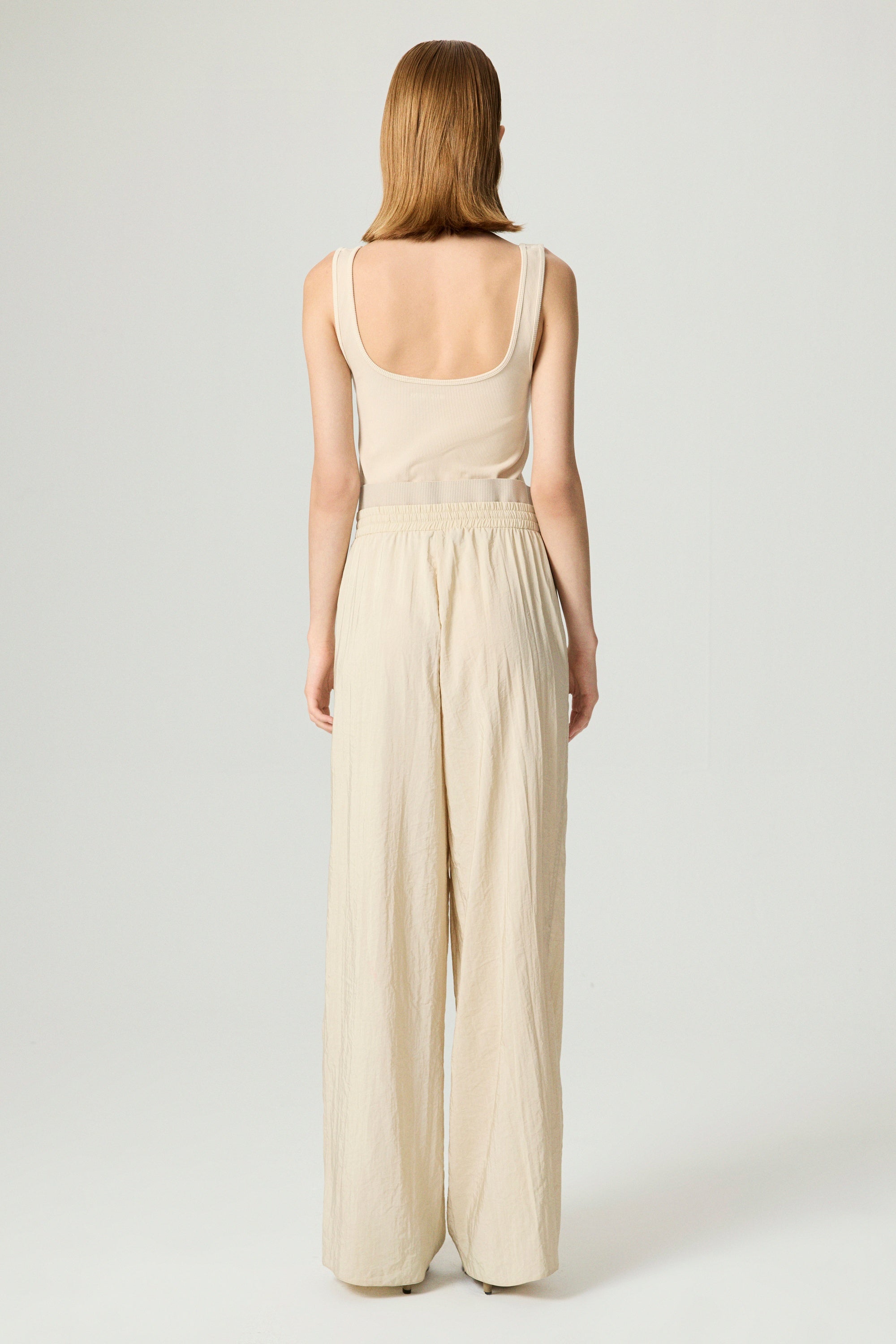 Drawstring-Waist Relaxed Pants