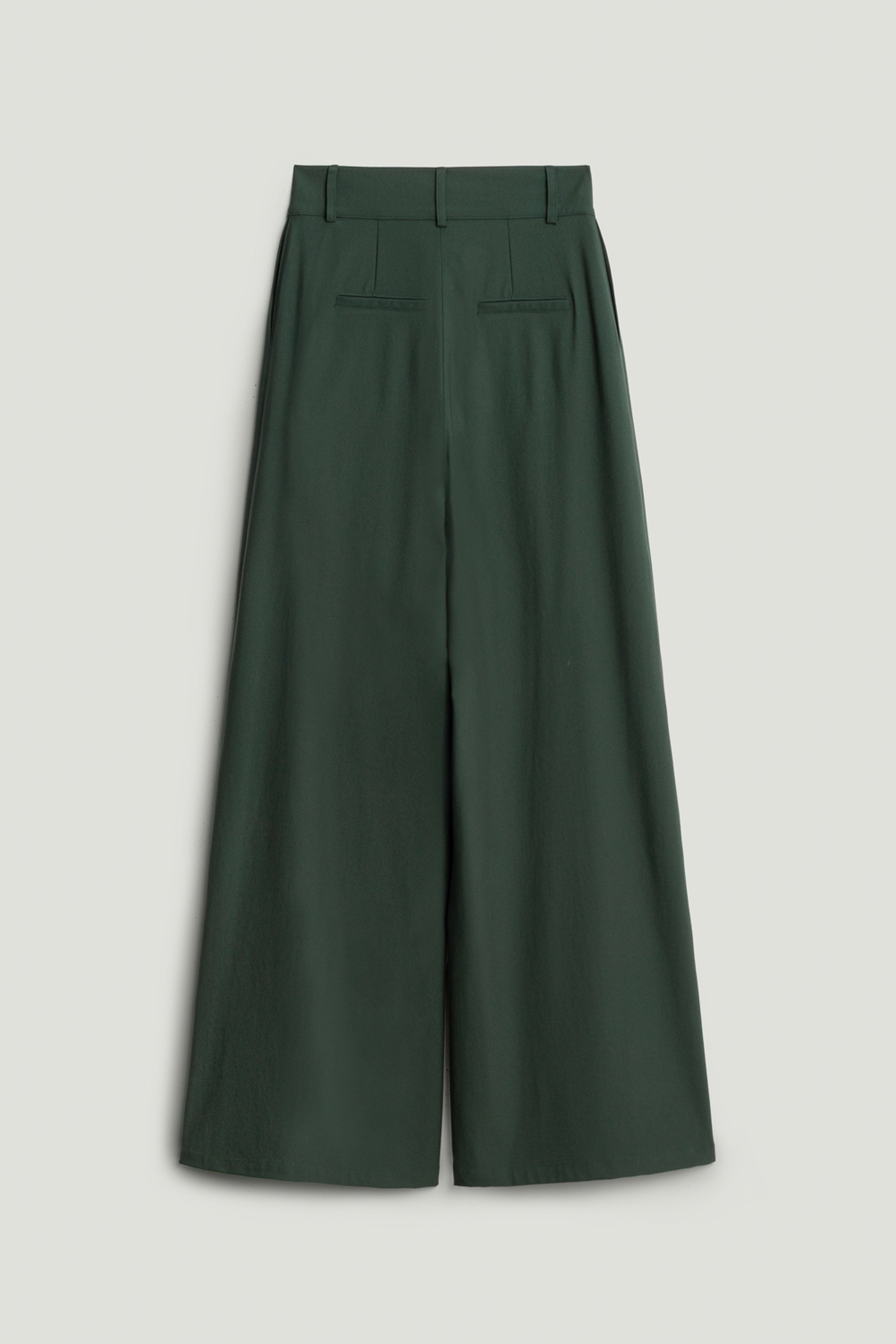 Fluid Wide-Leg Pull-On Trousers