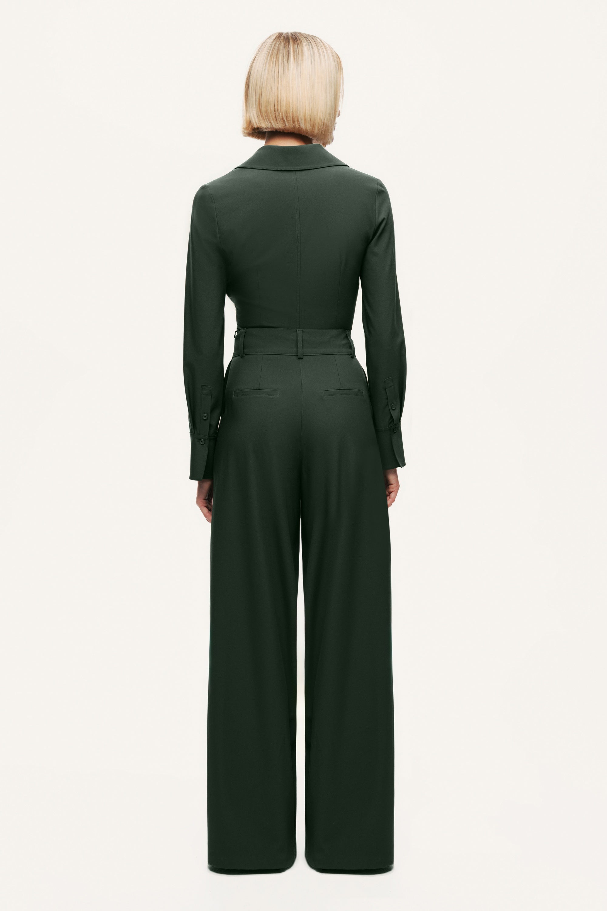 Fluid Wide-Leg Pull-On Trousers