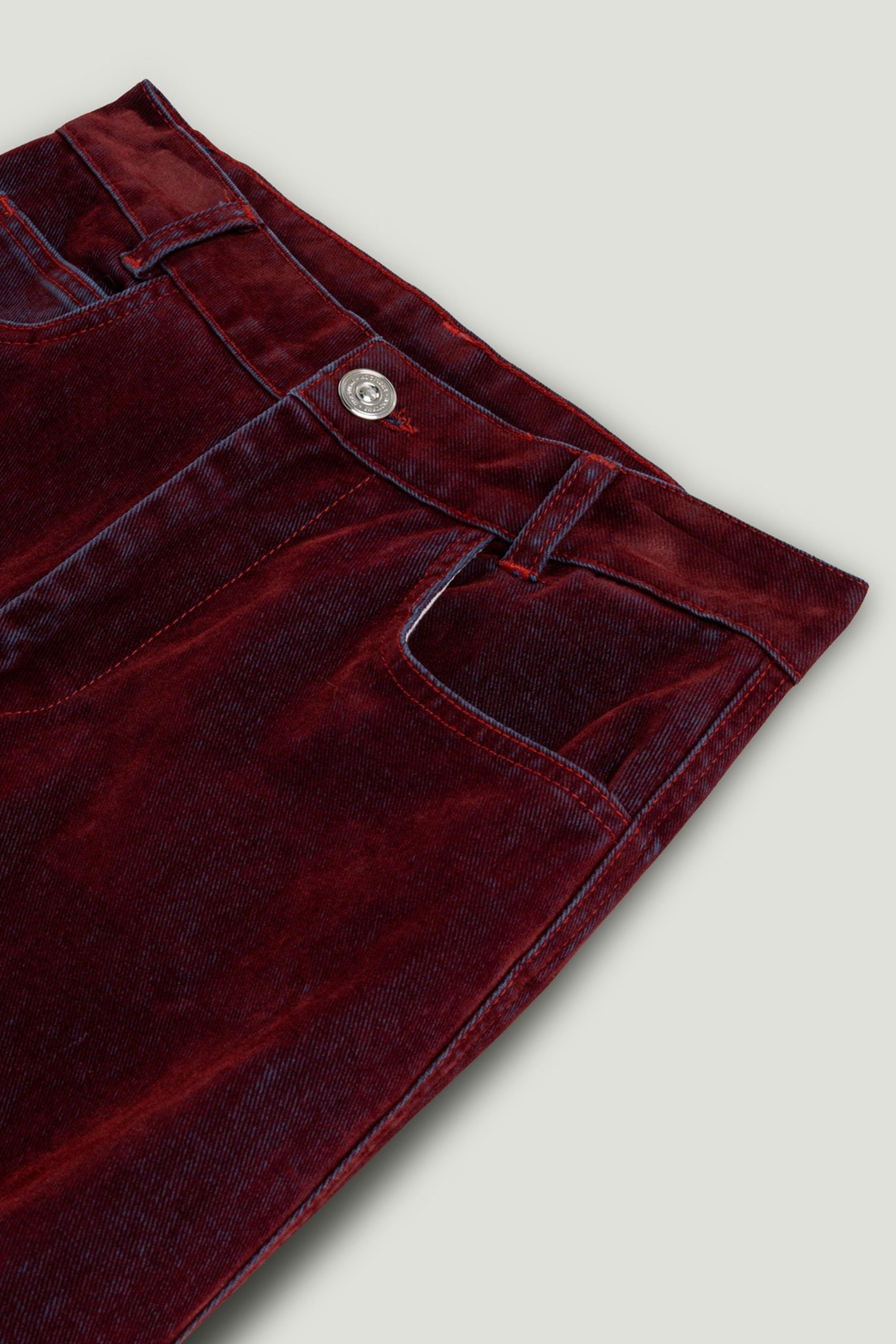 Velvet Straight-Leg Pants