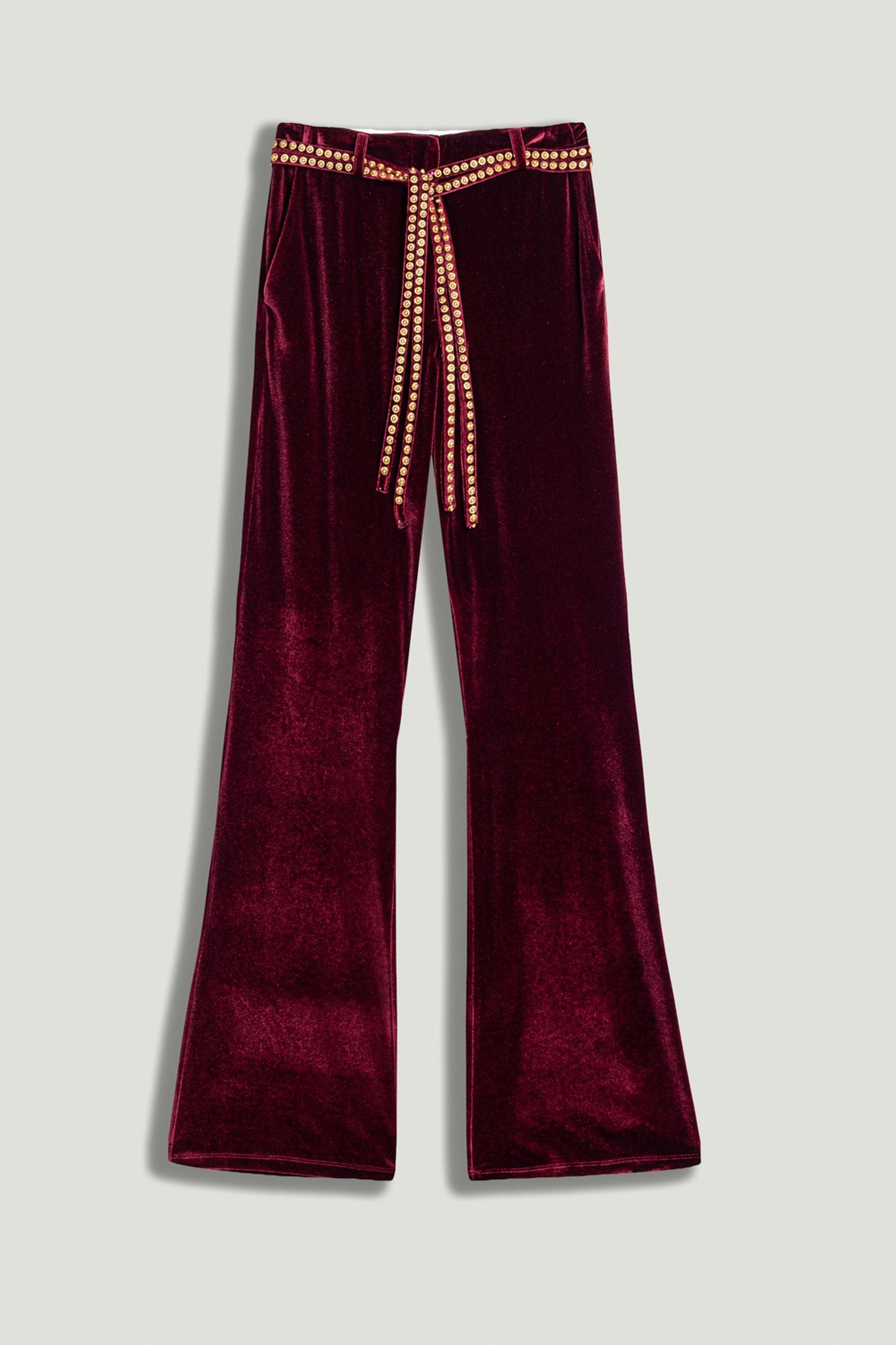 Velvet Bootcut Trousers
