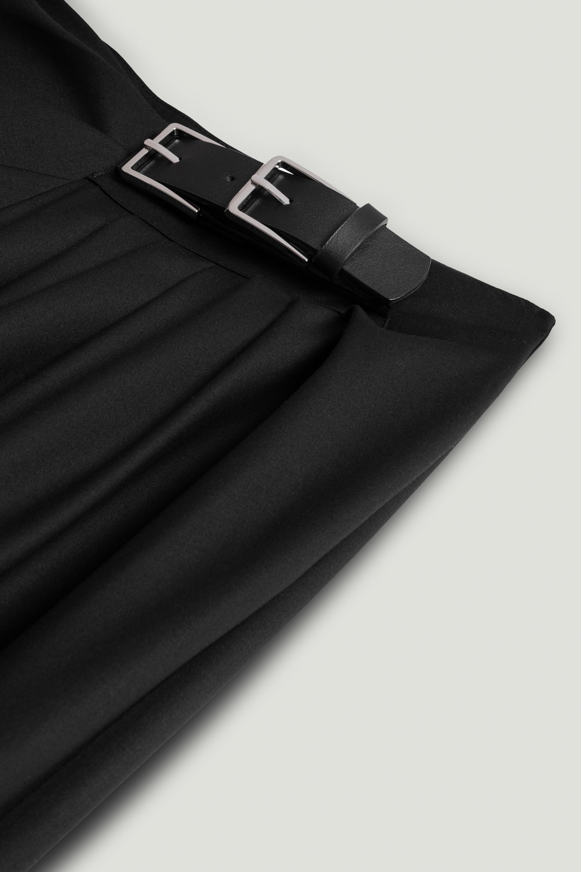 Double-Buckle High-Waist Pants