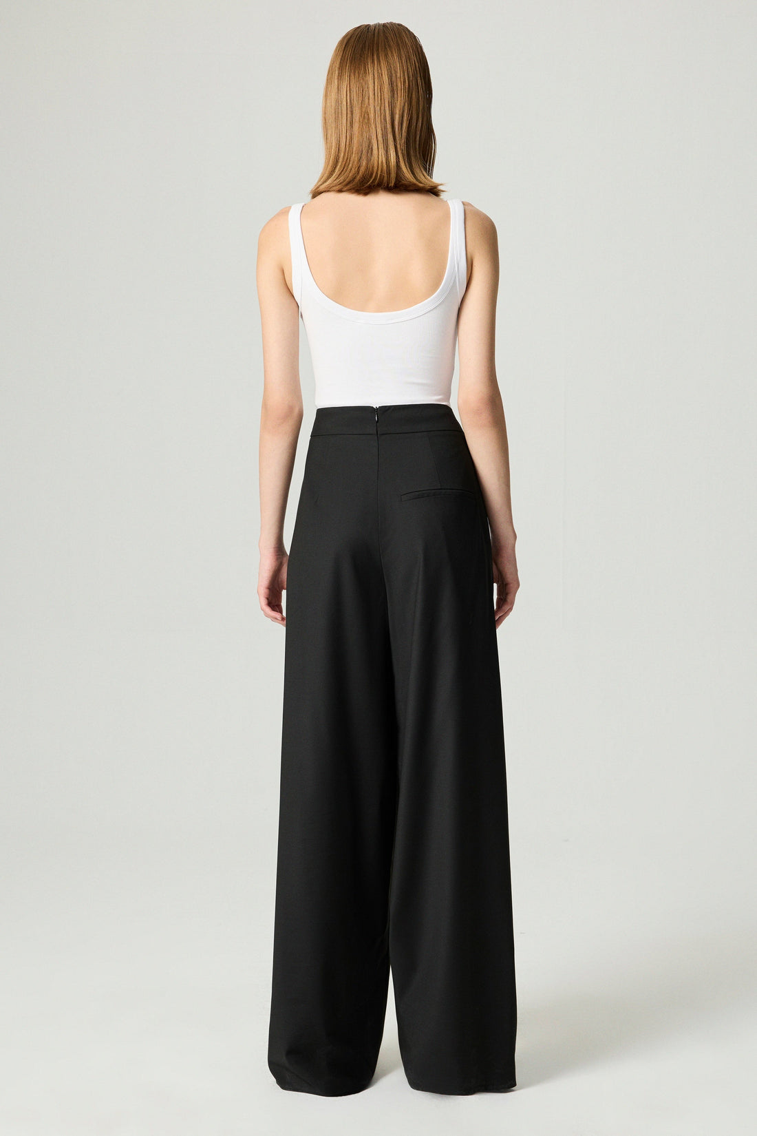 Double-Buckle High-Waist Pants
