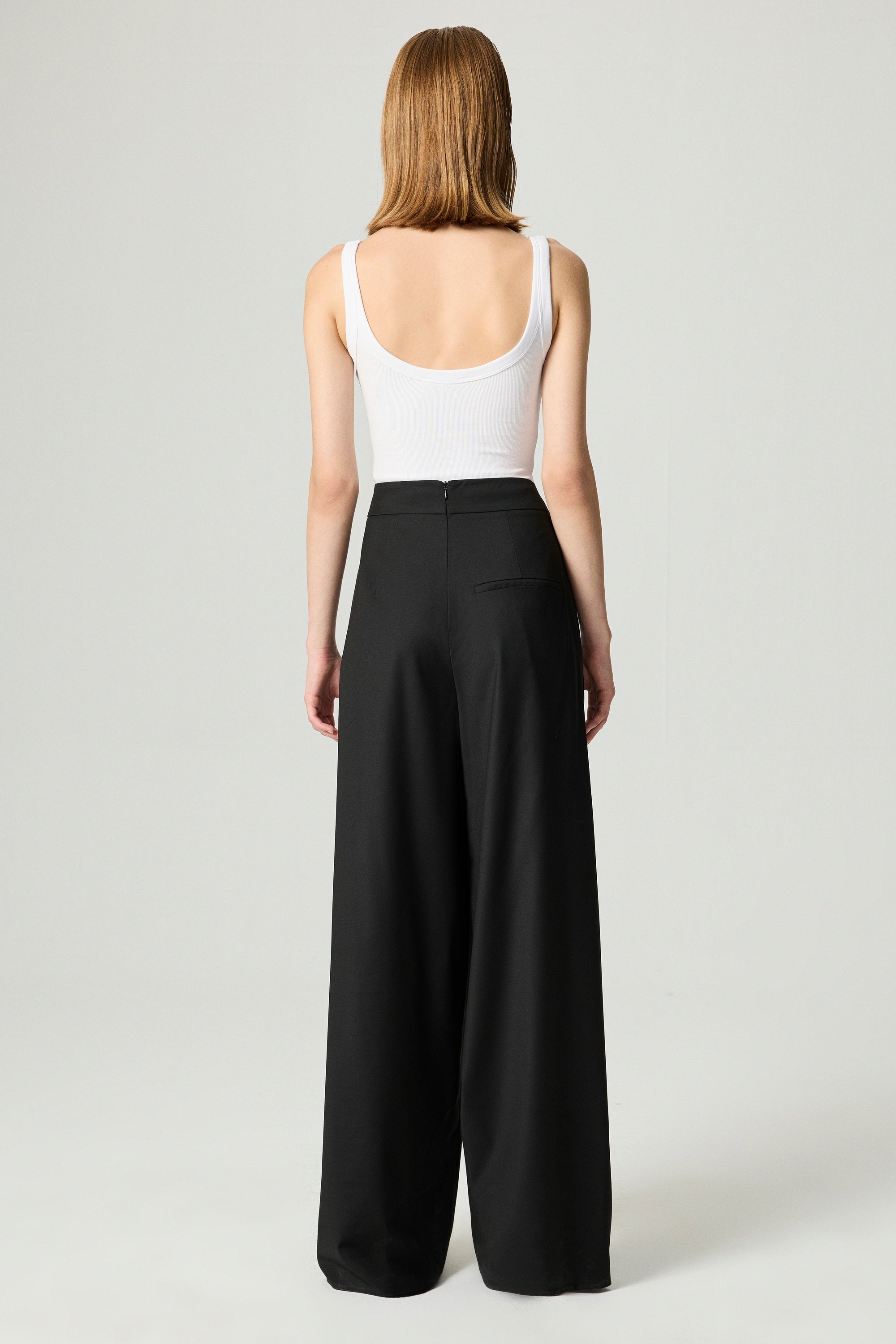 Double-Buckle High-Waist Pants