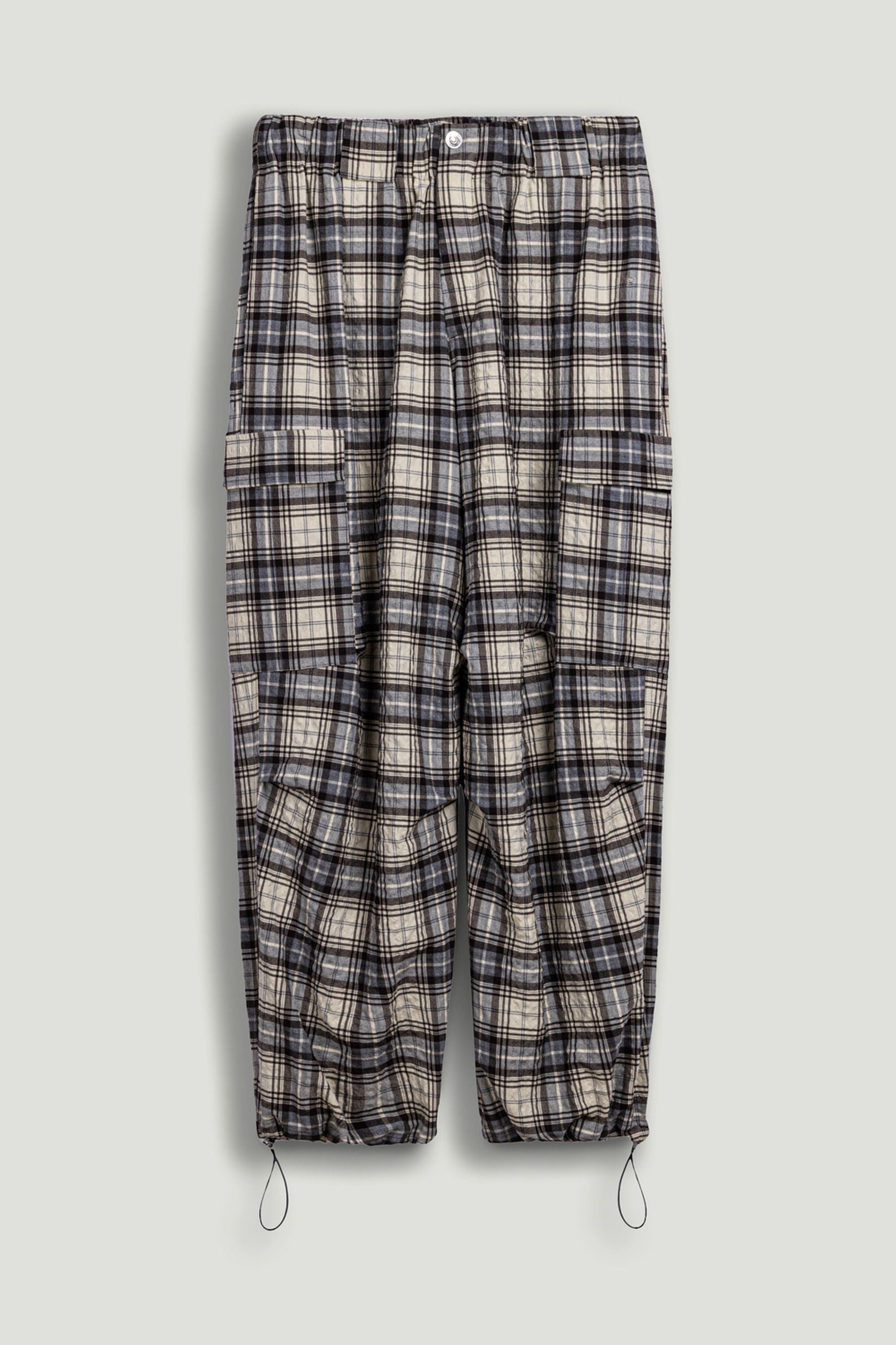 Checked Cargo Pants