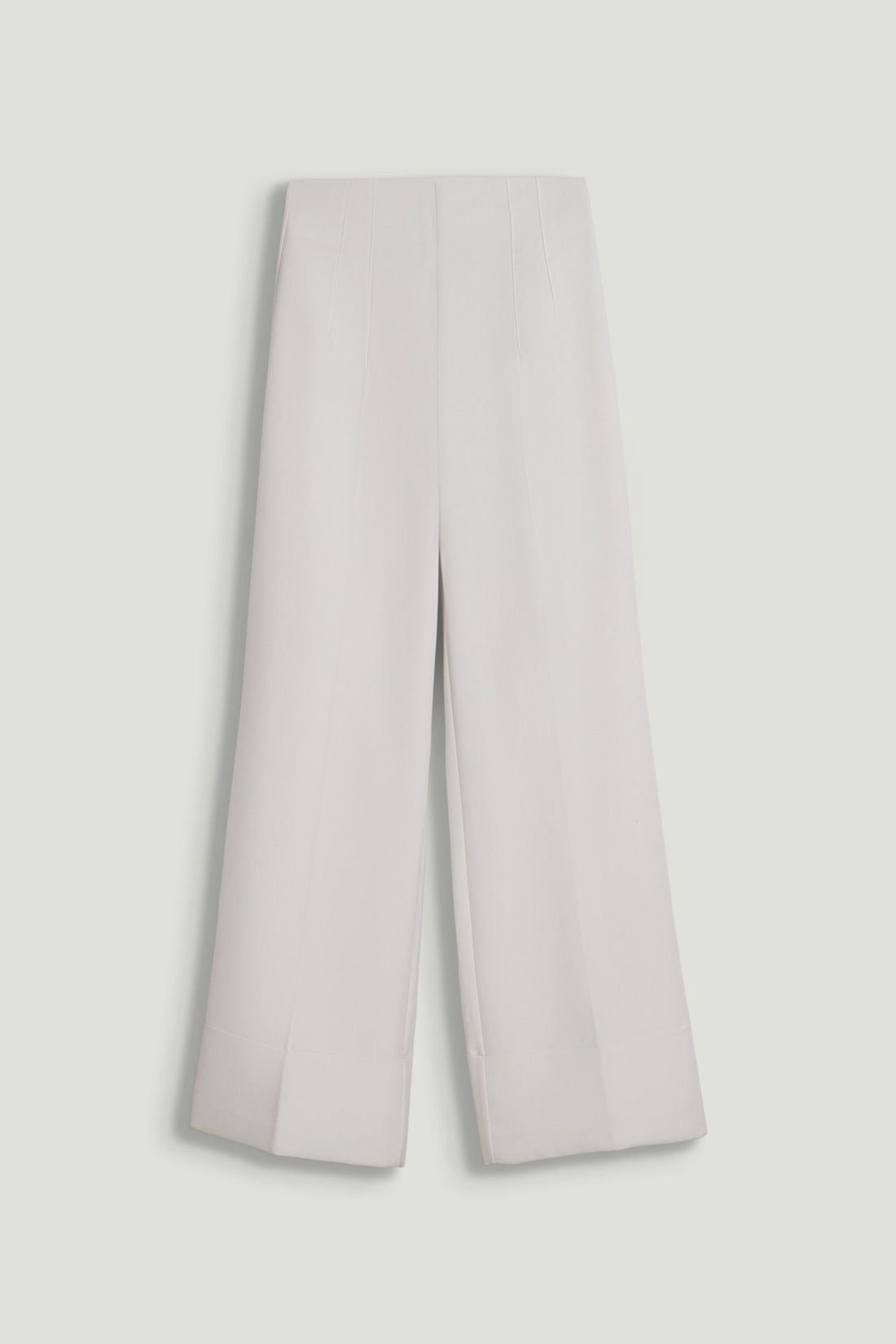 Cuffed Wide-Leg Trousers